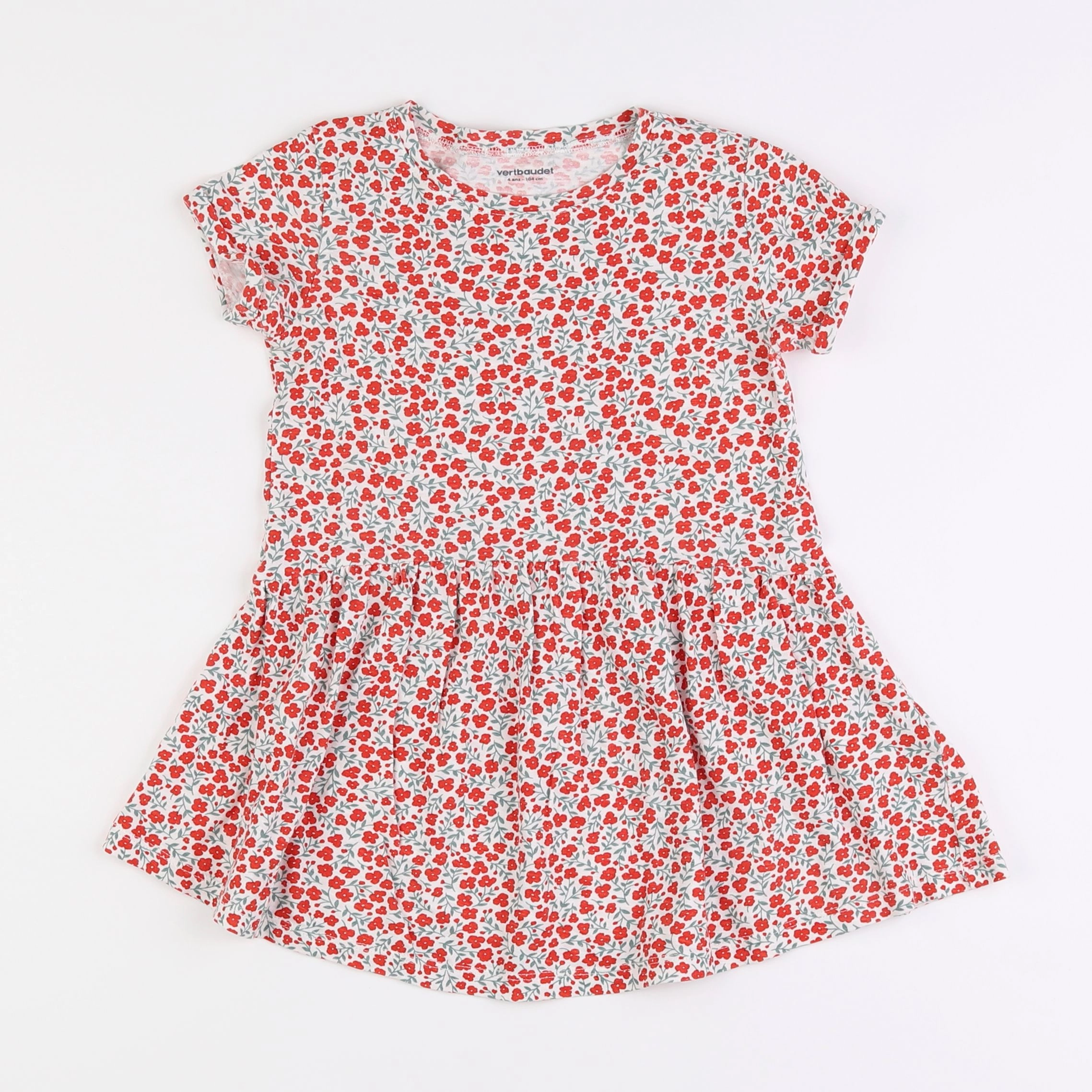 Vertbaudet - robe multicolore - 4 ans