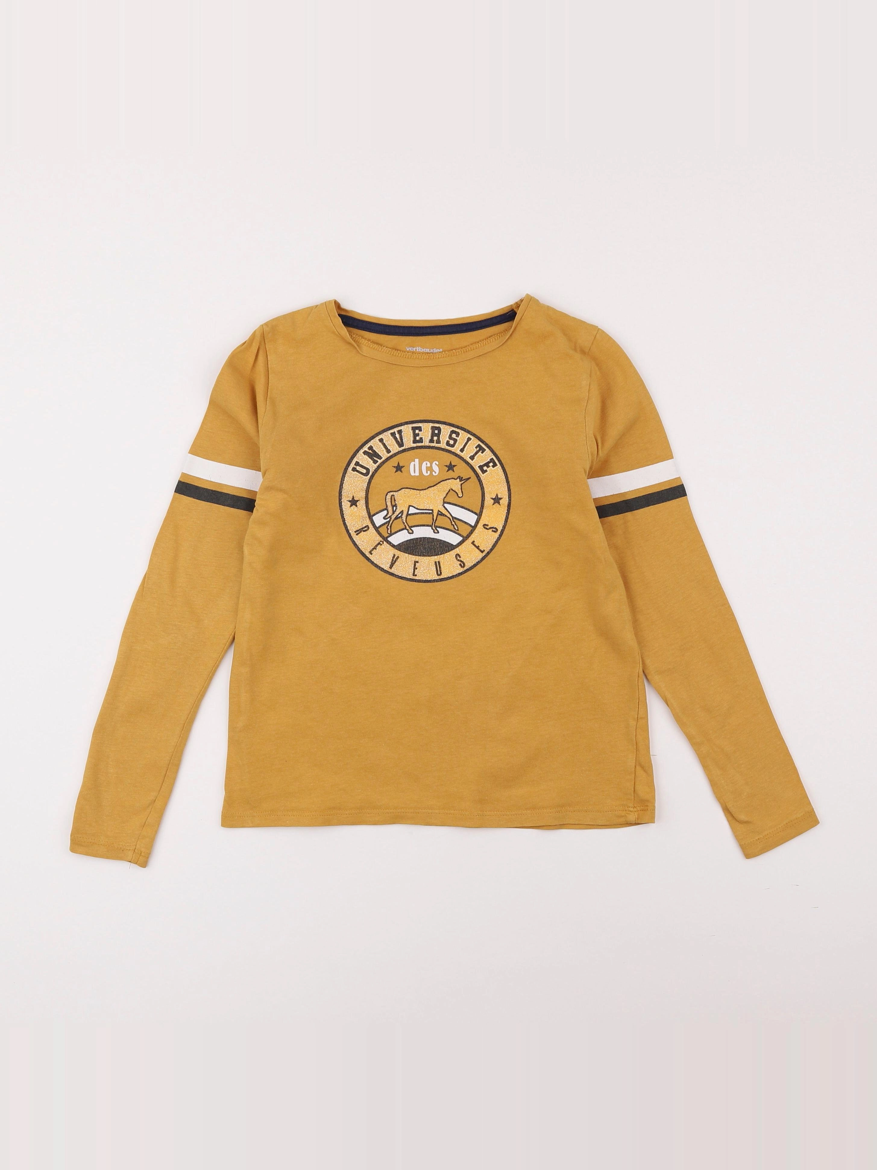 Vertbaudet - tee-shirt jaune - 8 ans