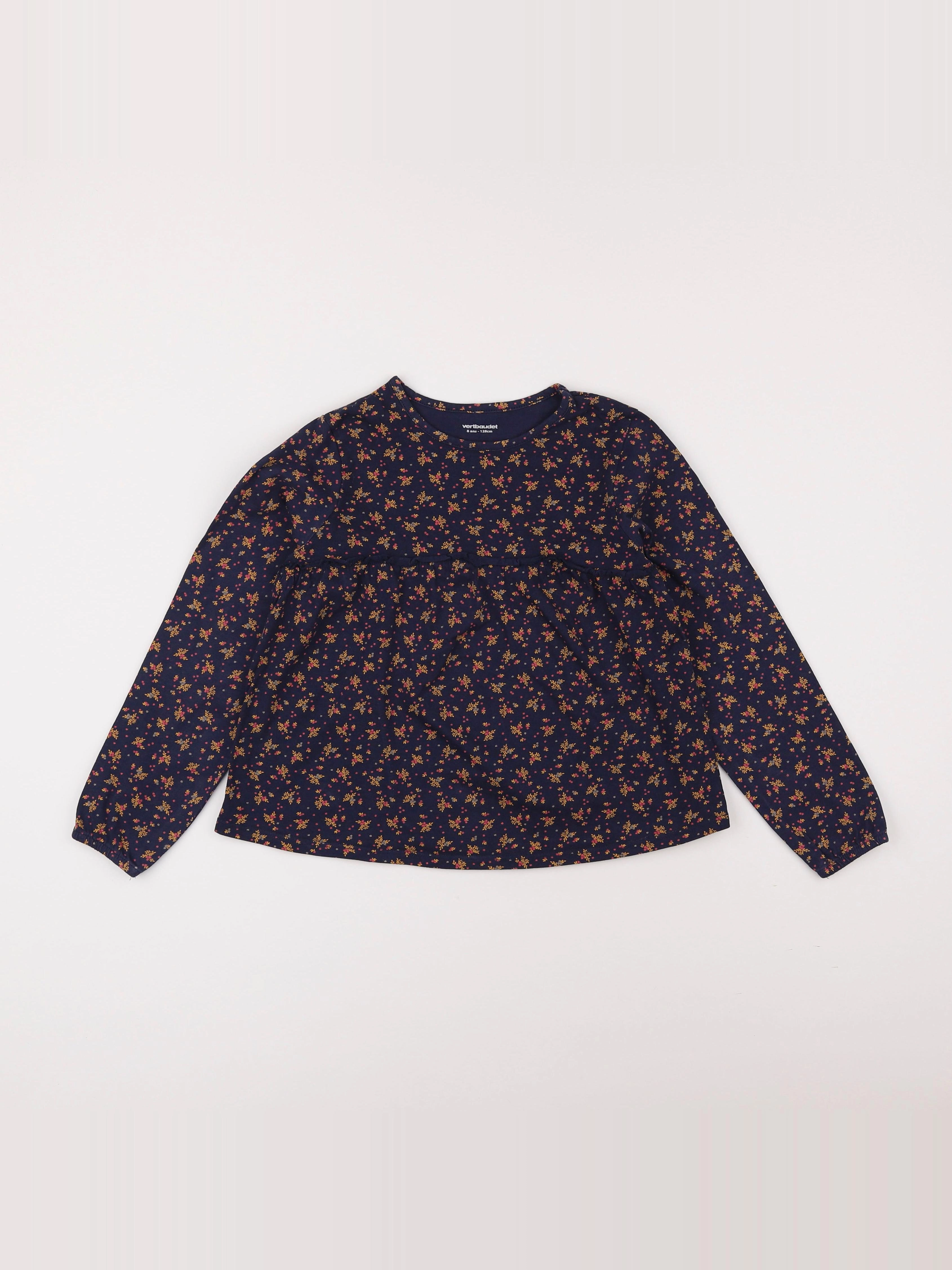 Vertbaudet - tee-shirt bleu - 8 ans