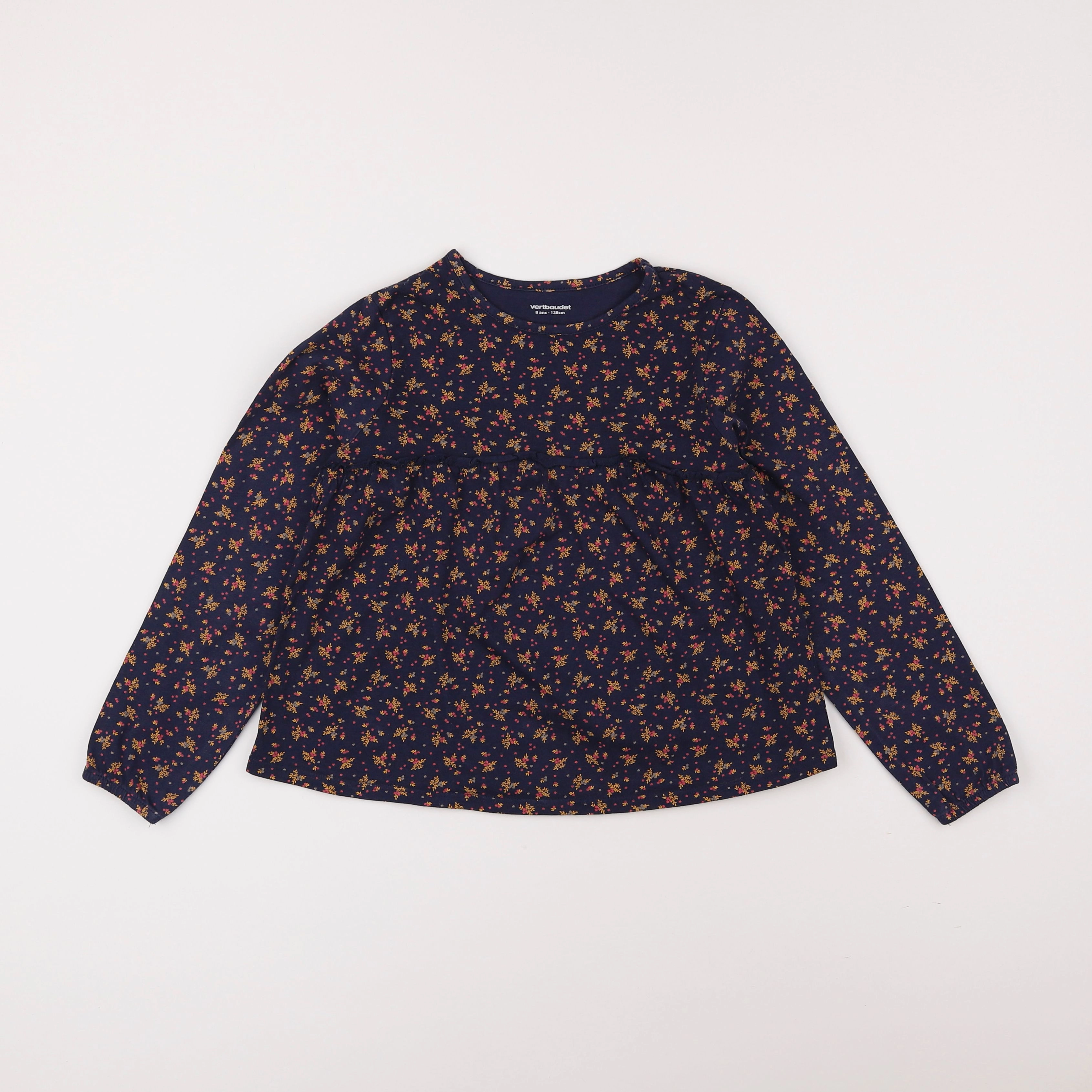 Vertbaudet - tee-shirt bleu - 8 ans