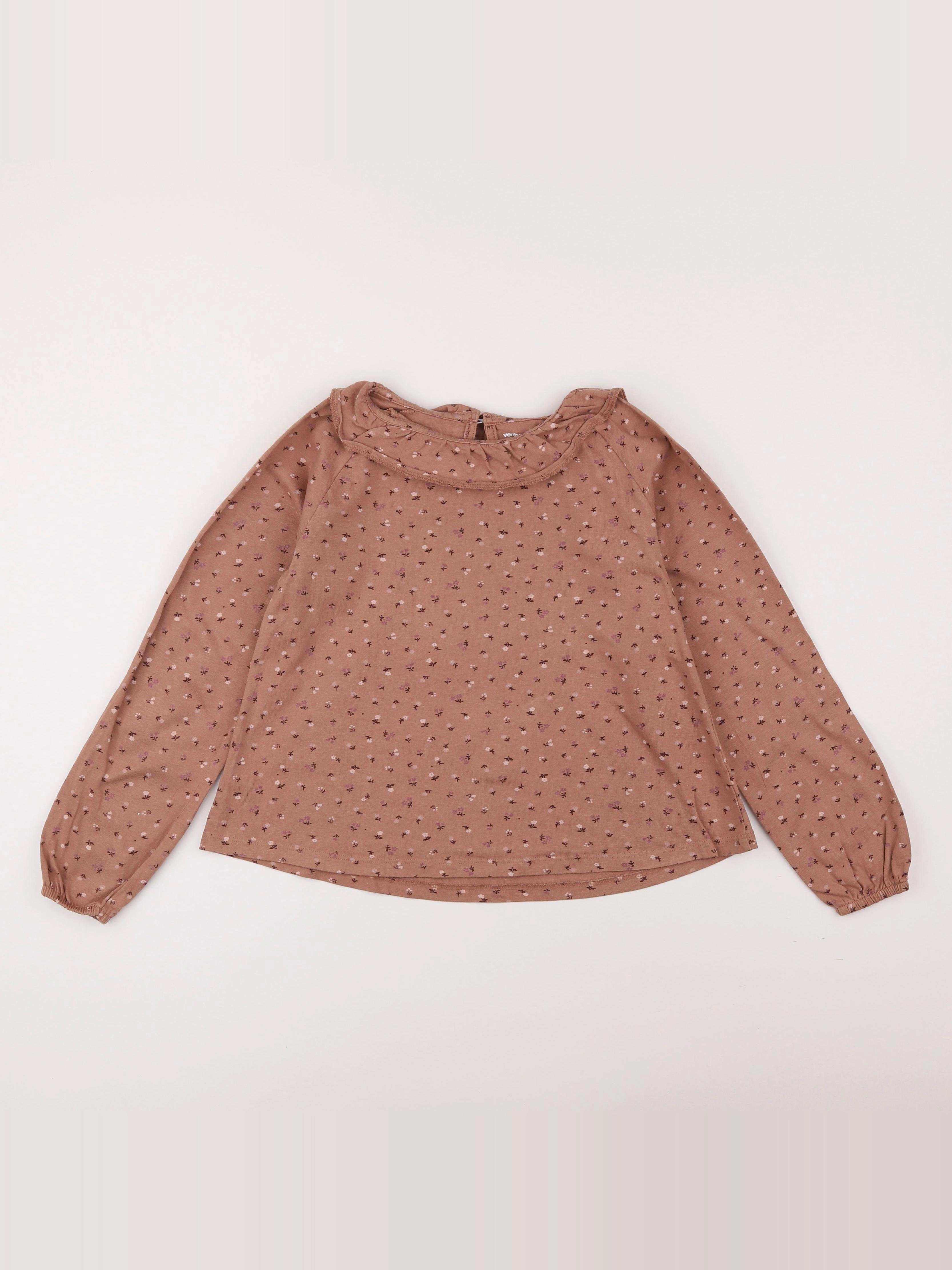 Vertbaudet - tee-shirt marron - 8 ans