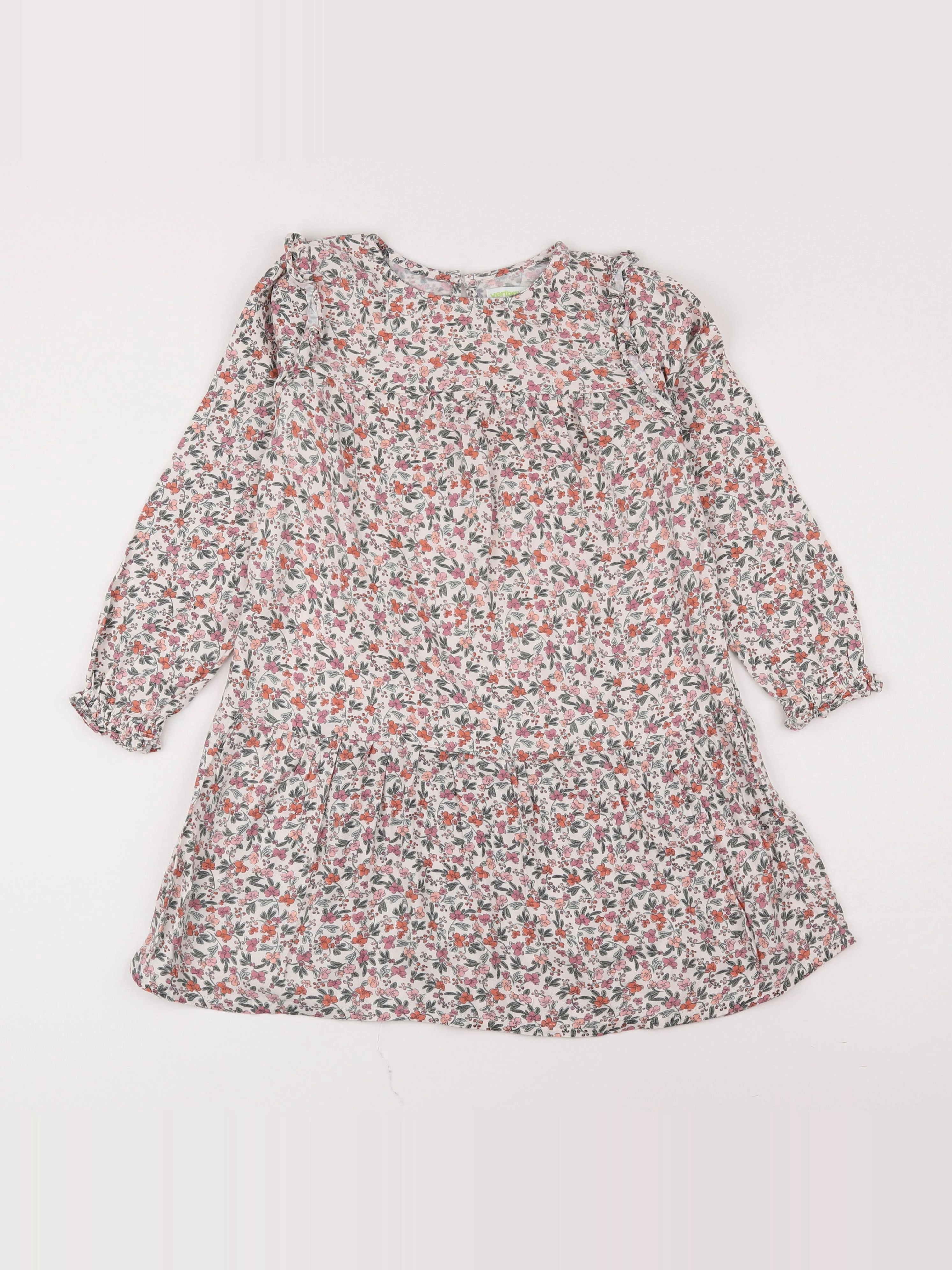 Vertbaudet - robe multicolore - 7 ans