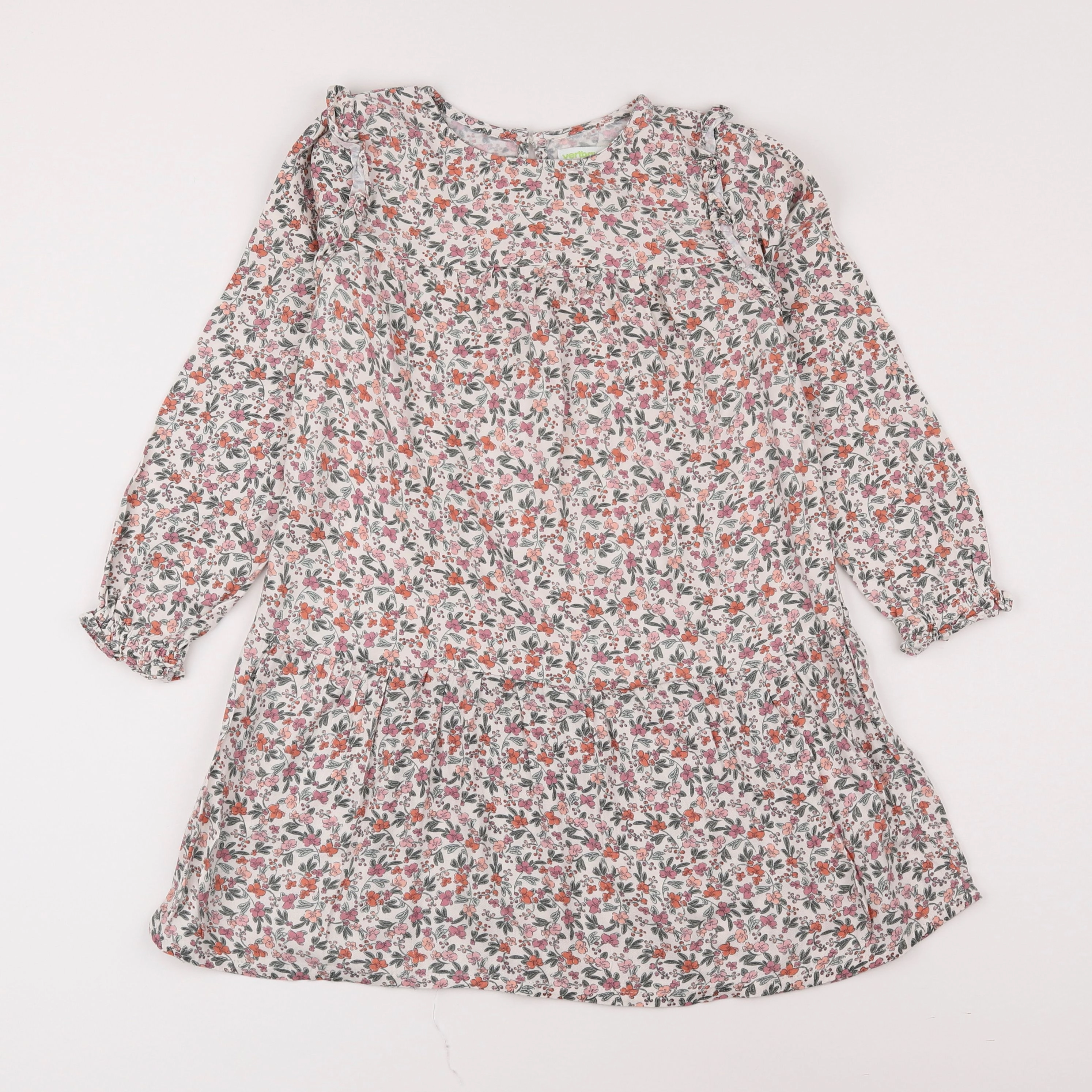 Vertbaudet - robe multicolore - 7 ans