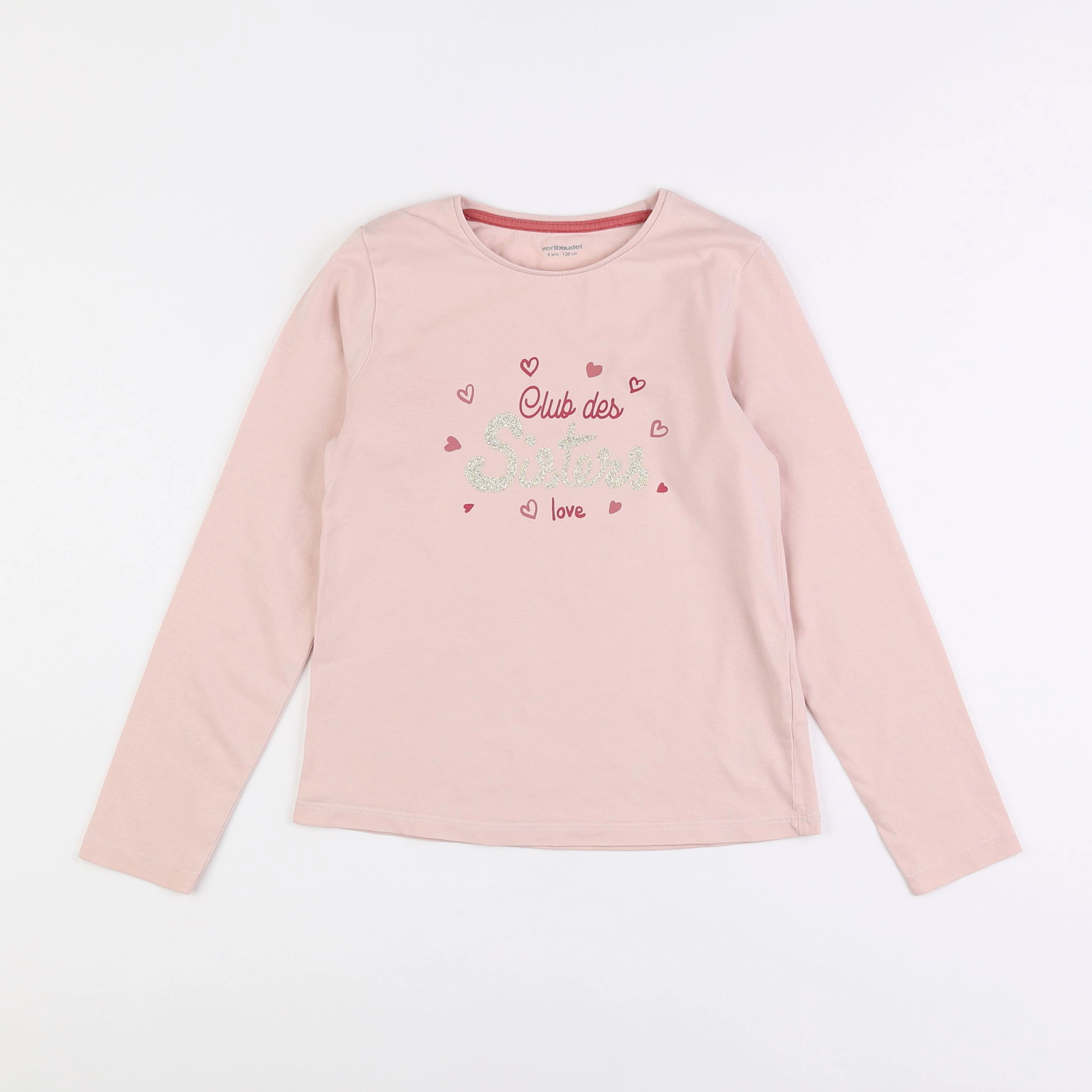 Vertbaudet - tee-shirt rose - 8 ans