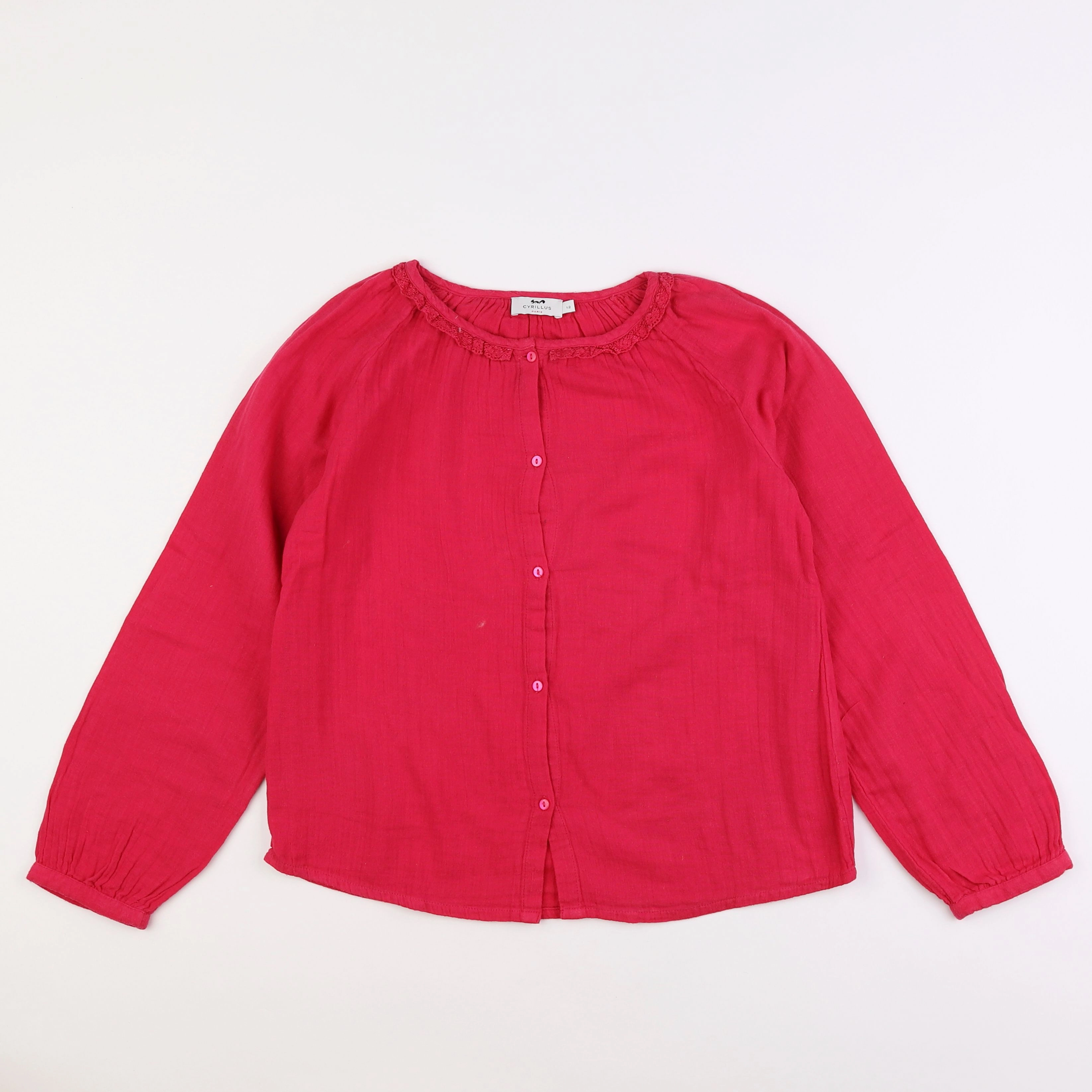 Cyrillus - blouse rose - 12 ans