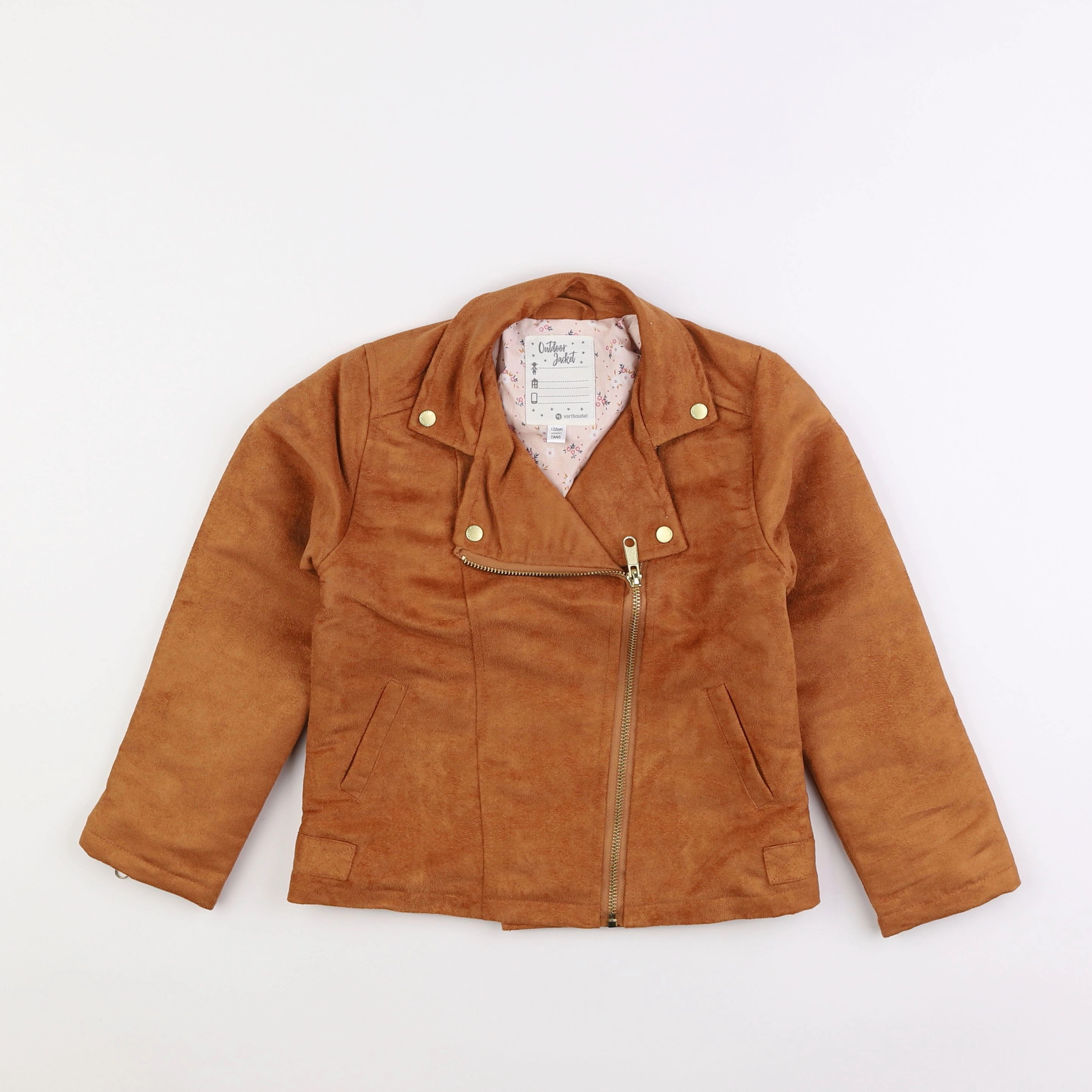 Vertbaudet - veste orange - 7 ans