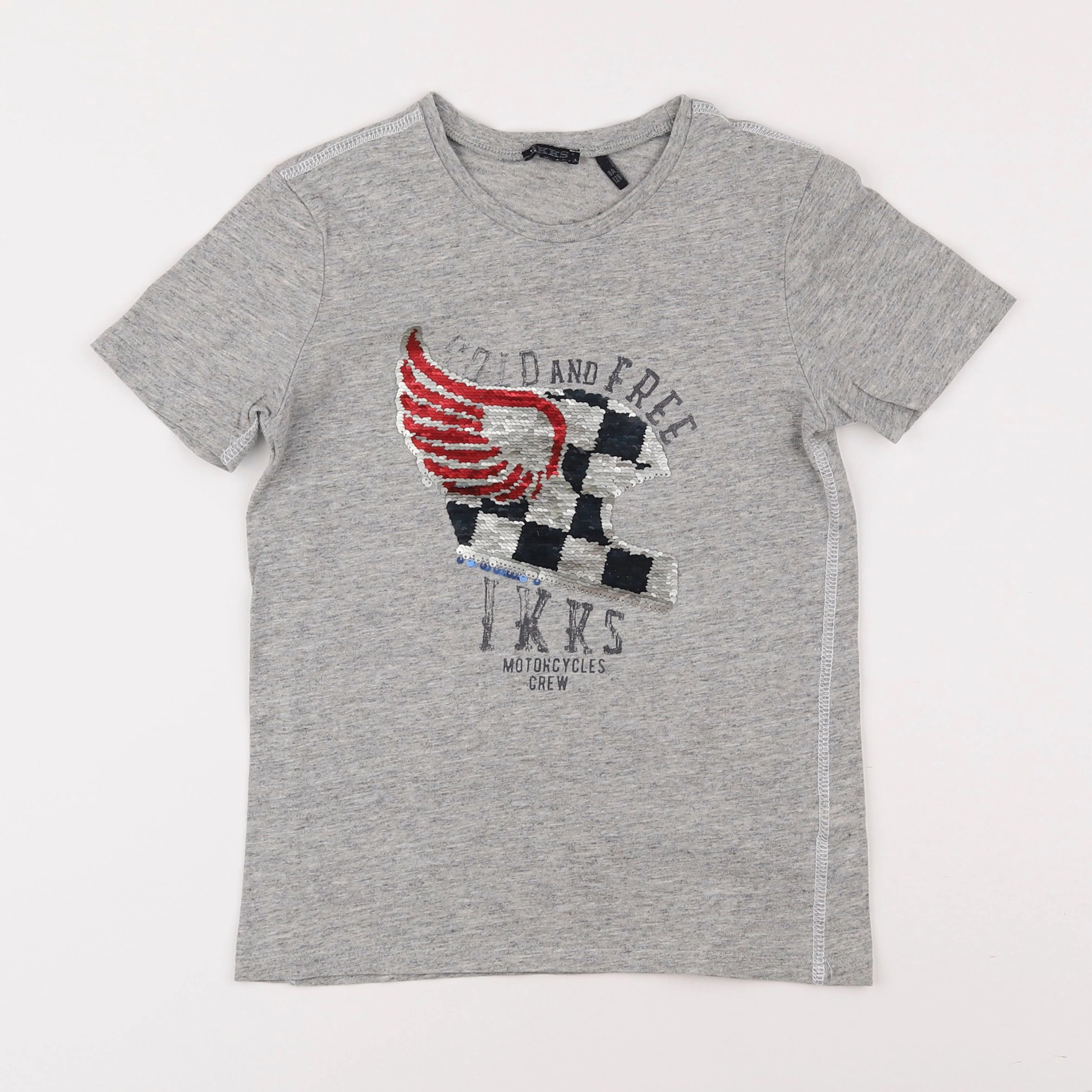 IKKS - tee-shirt gris - 8 ans