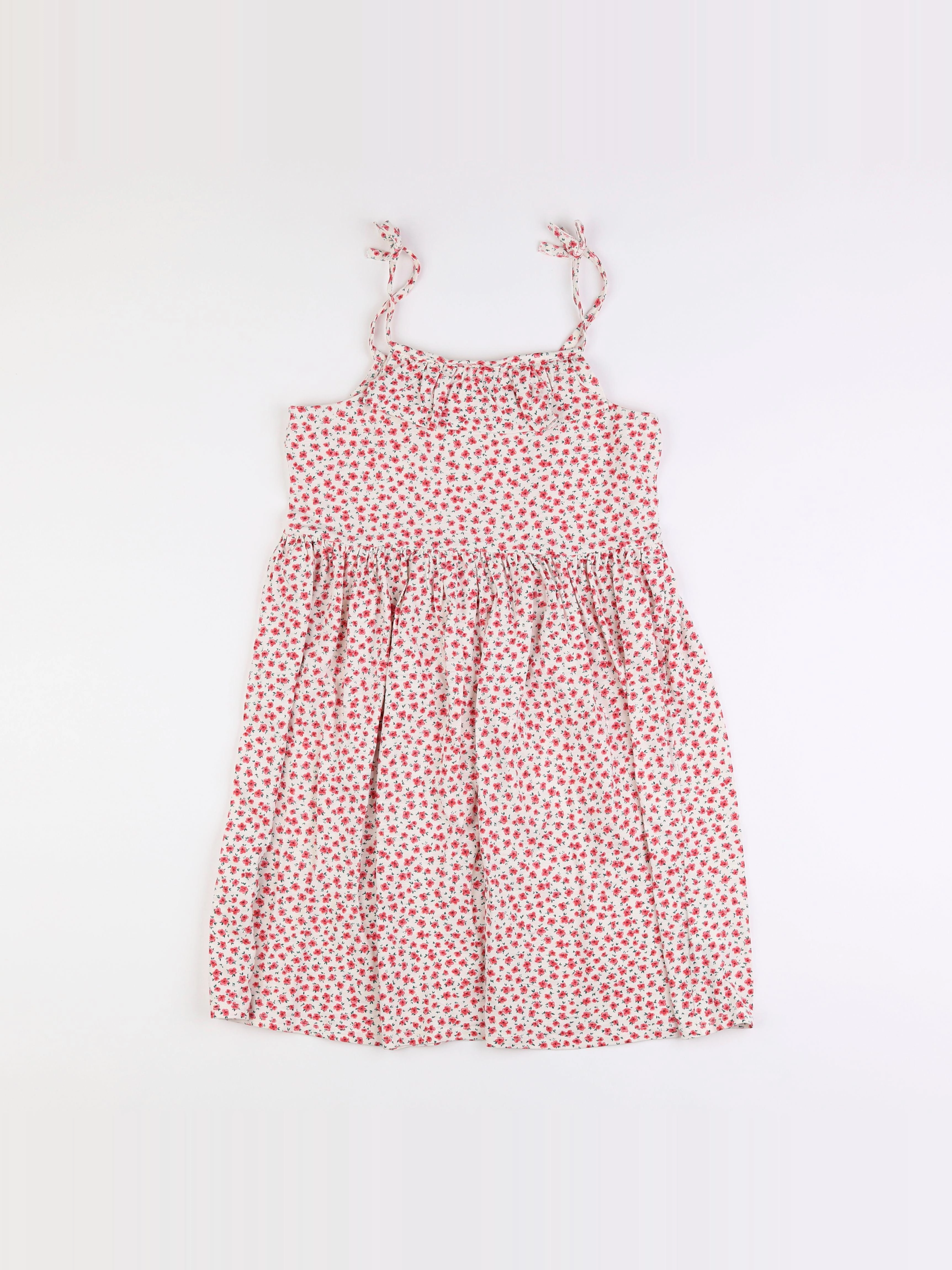 Vertbaudet - robe beige, rouge - 12 ans