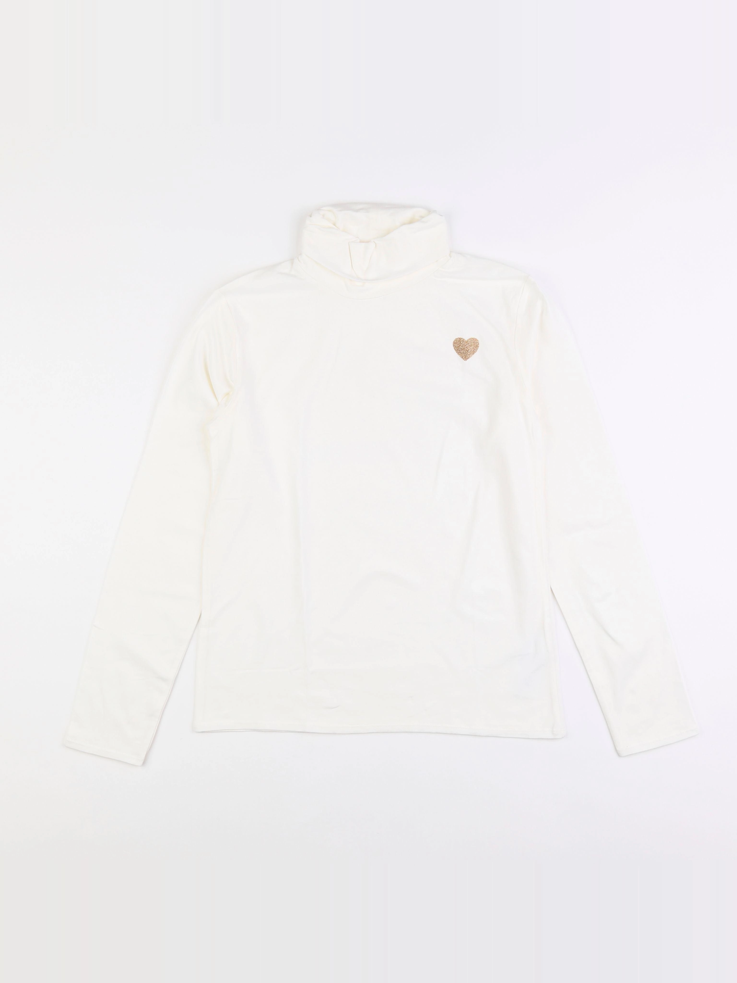 Vertbaudet - sous-pull blanc - 12 ans