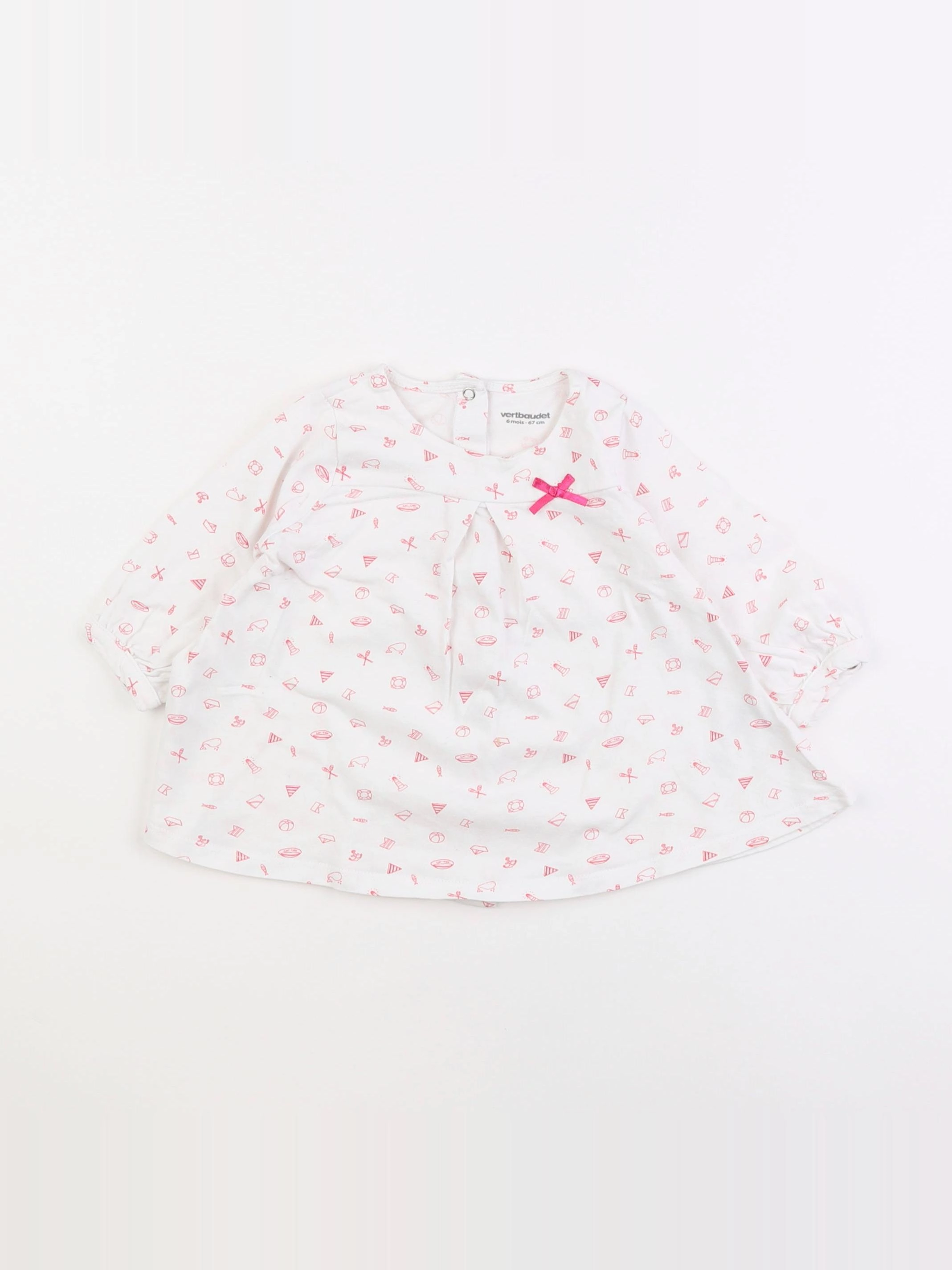 Vertbaudet - robe blanc - 6 mois