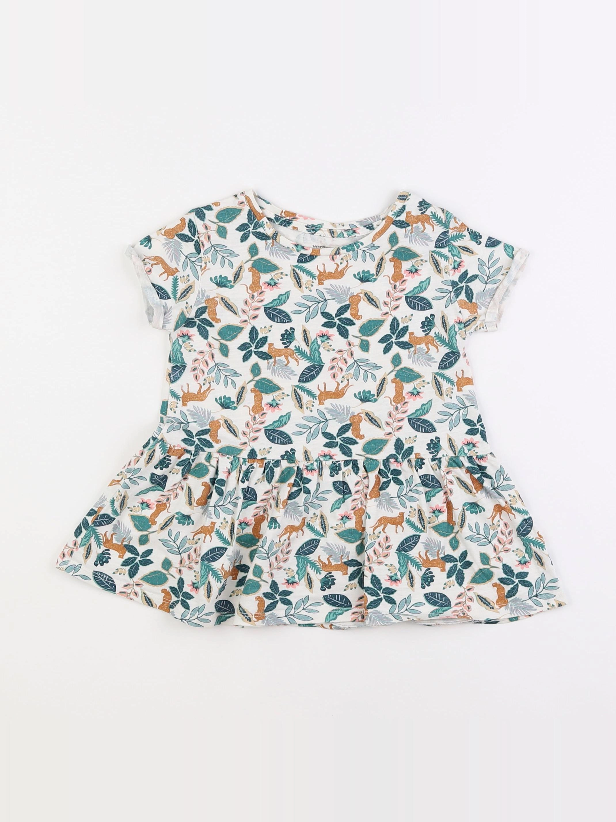 Vertbaudet - robe multicolore - 2 ans