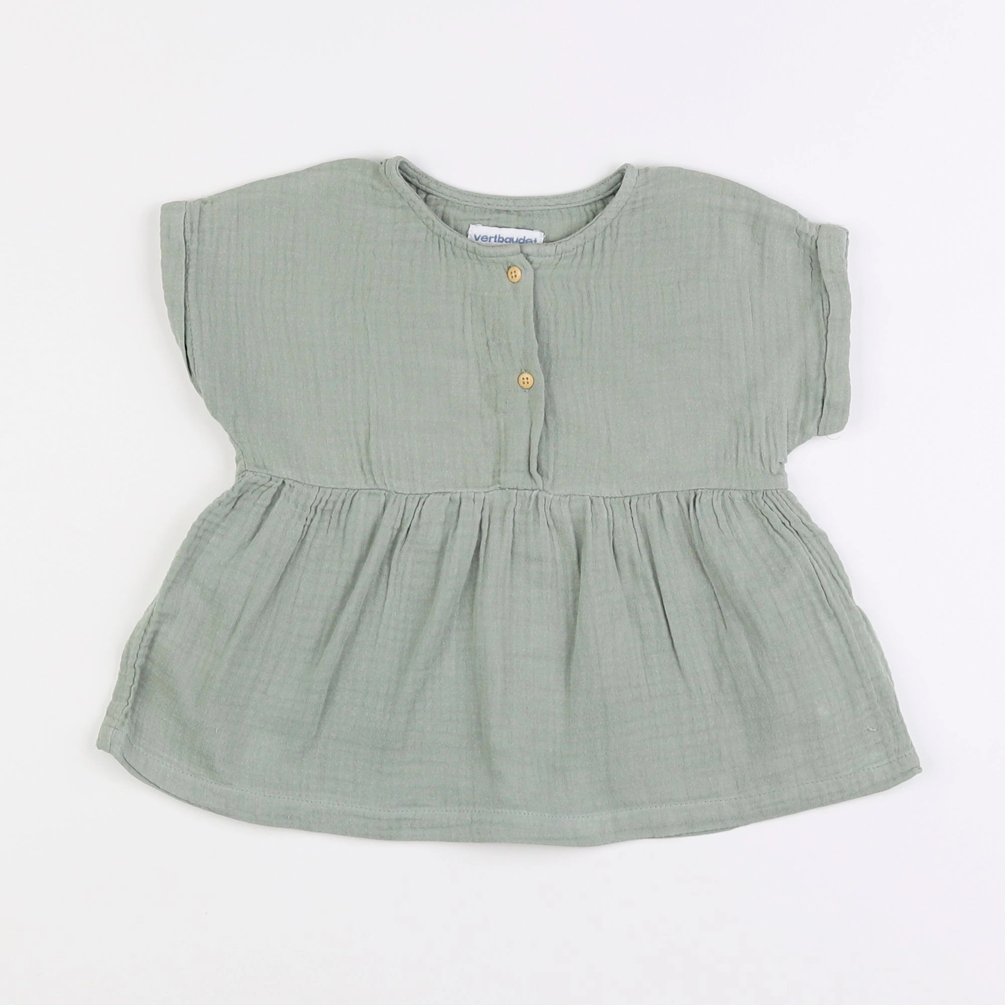 Vertbaudet - blouse vert - 2 ans