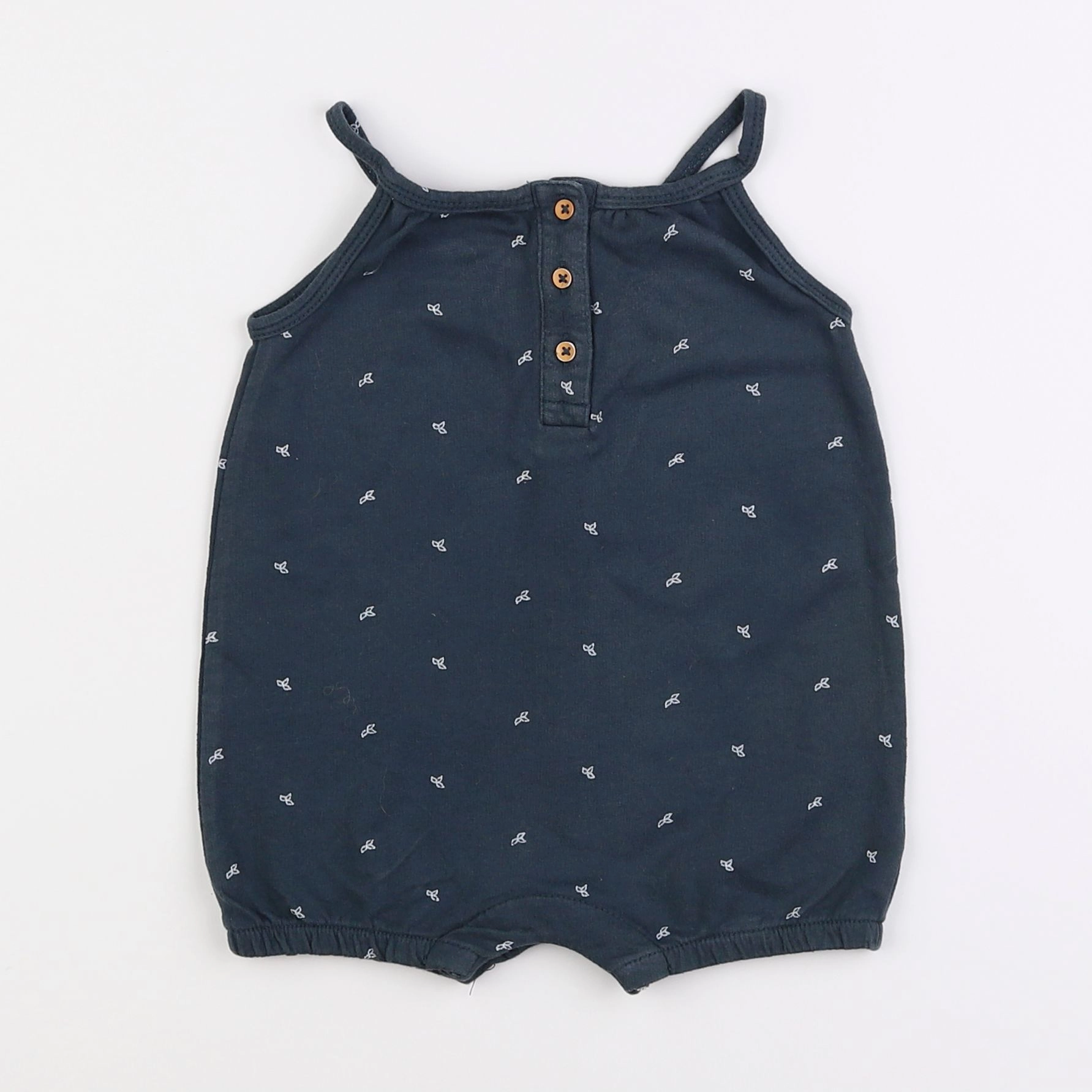 Vertbaudet - pyjama coton bleu - 9 mois