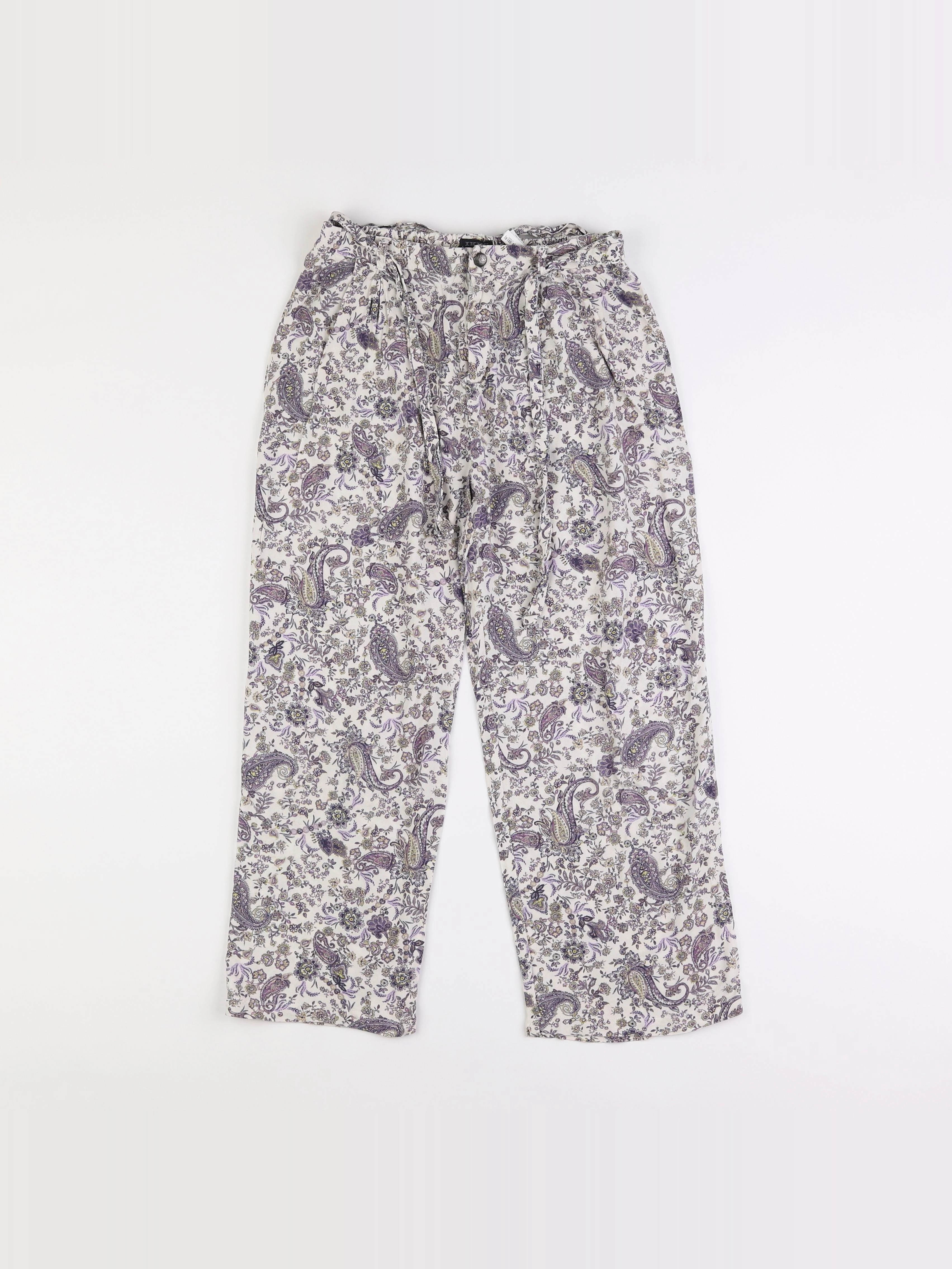 IKKS - sarouel violet, blanc - 12 ans