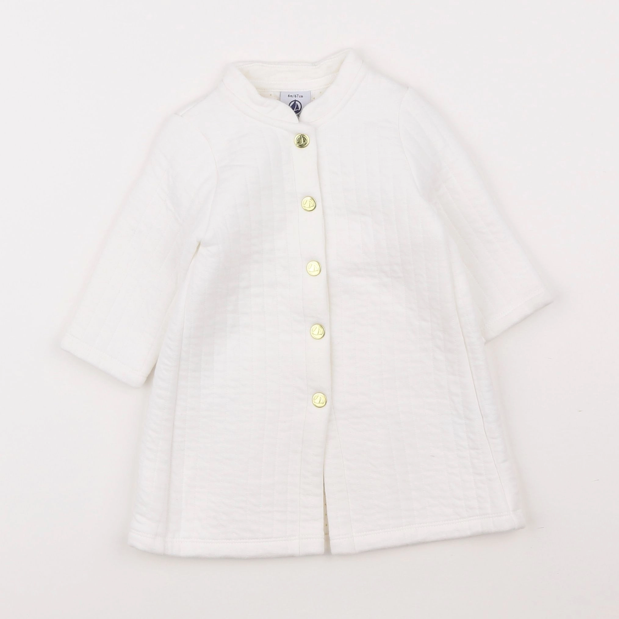 Petit Bateau - veste blanc - 6 mois