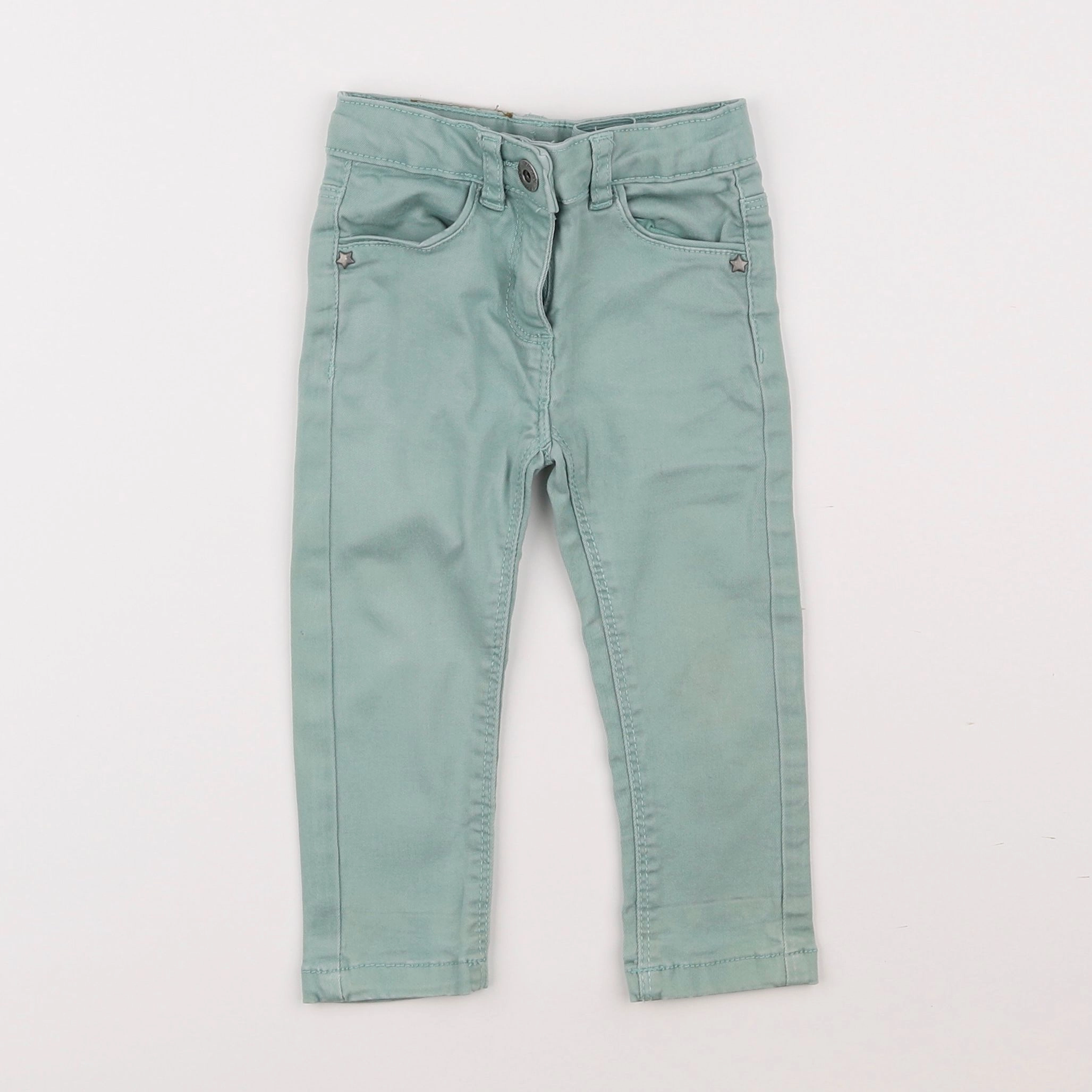 Vertbaudet - jean vert - 2 ans