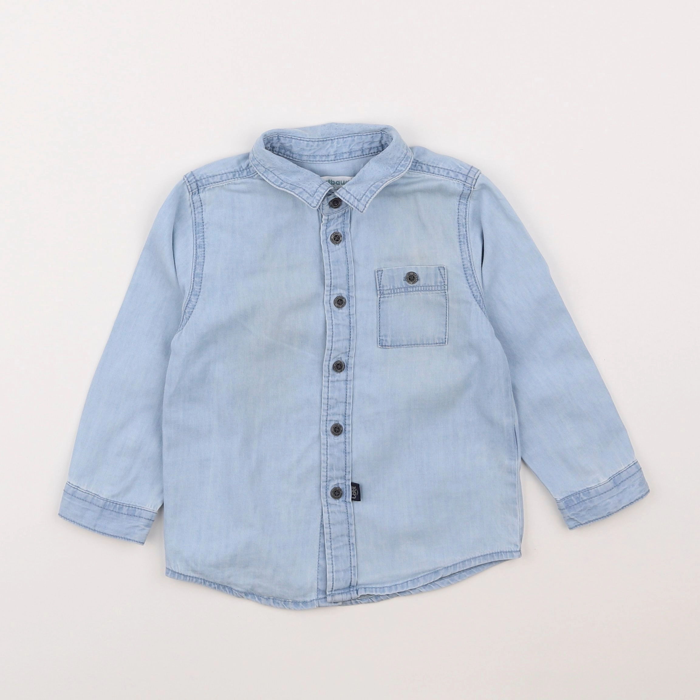 Vertbaudet - chemise bleu - 2 ans