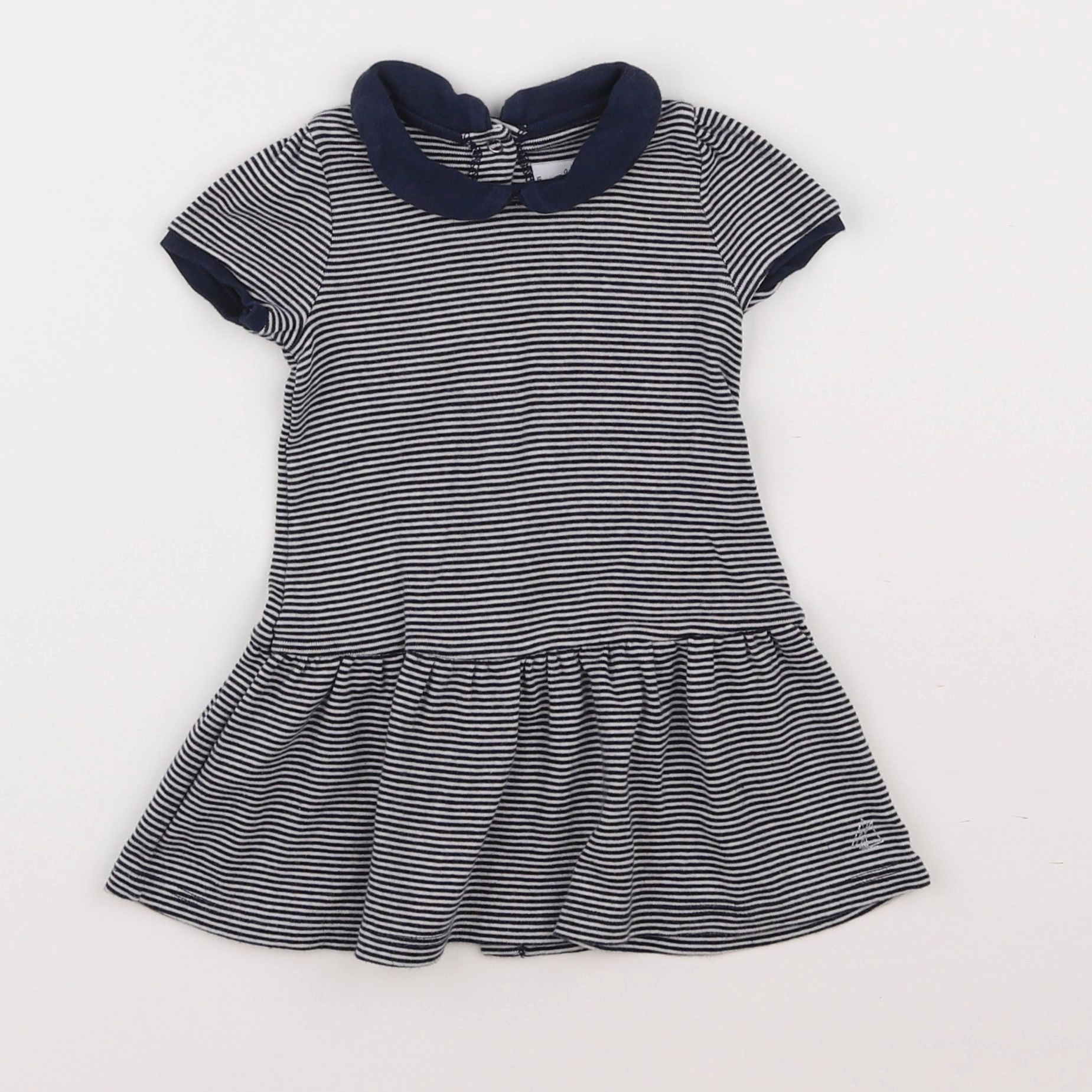 Petit Bateau - robe bleu - 6 mois