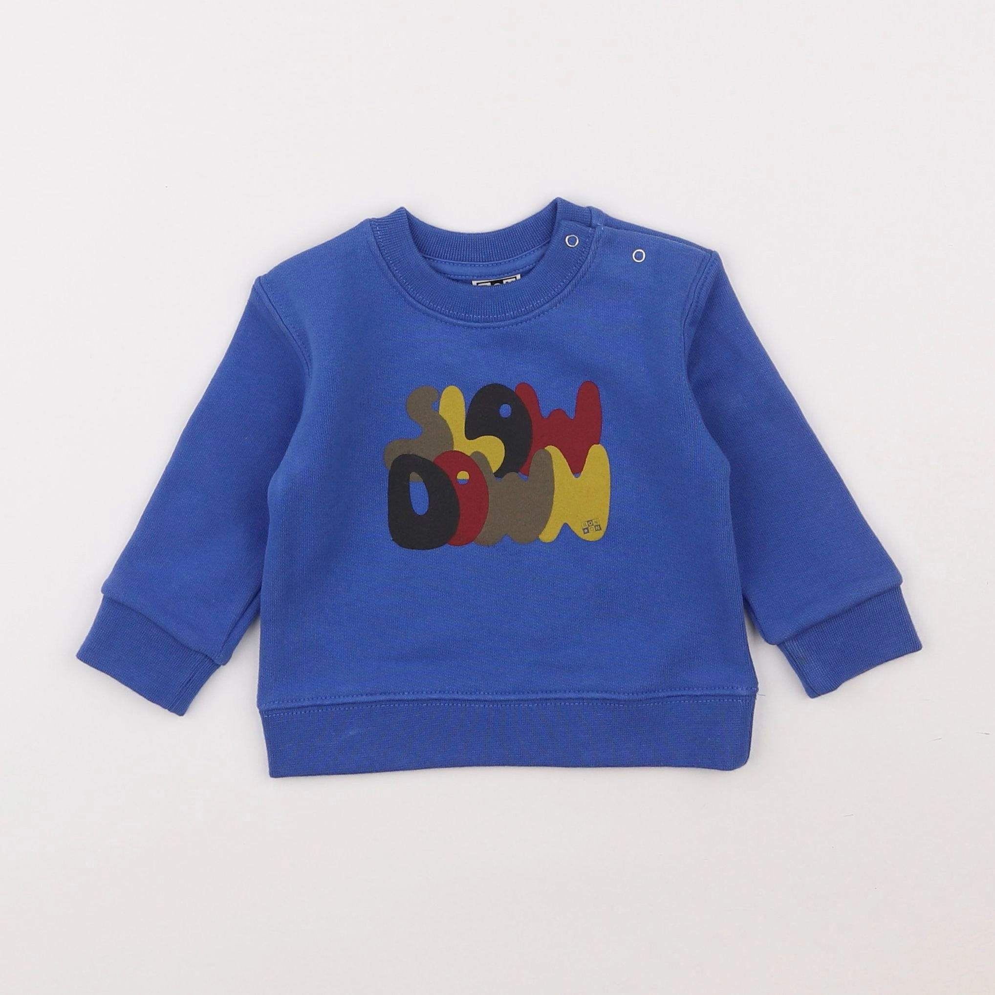 Bonton - sweat bleu - 6 mois