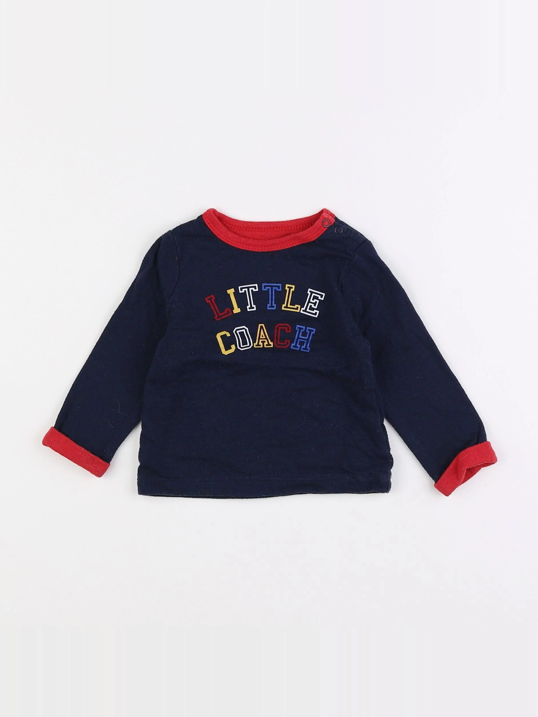 Vertbaudet - tee-shirt bleu - 9 mois