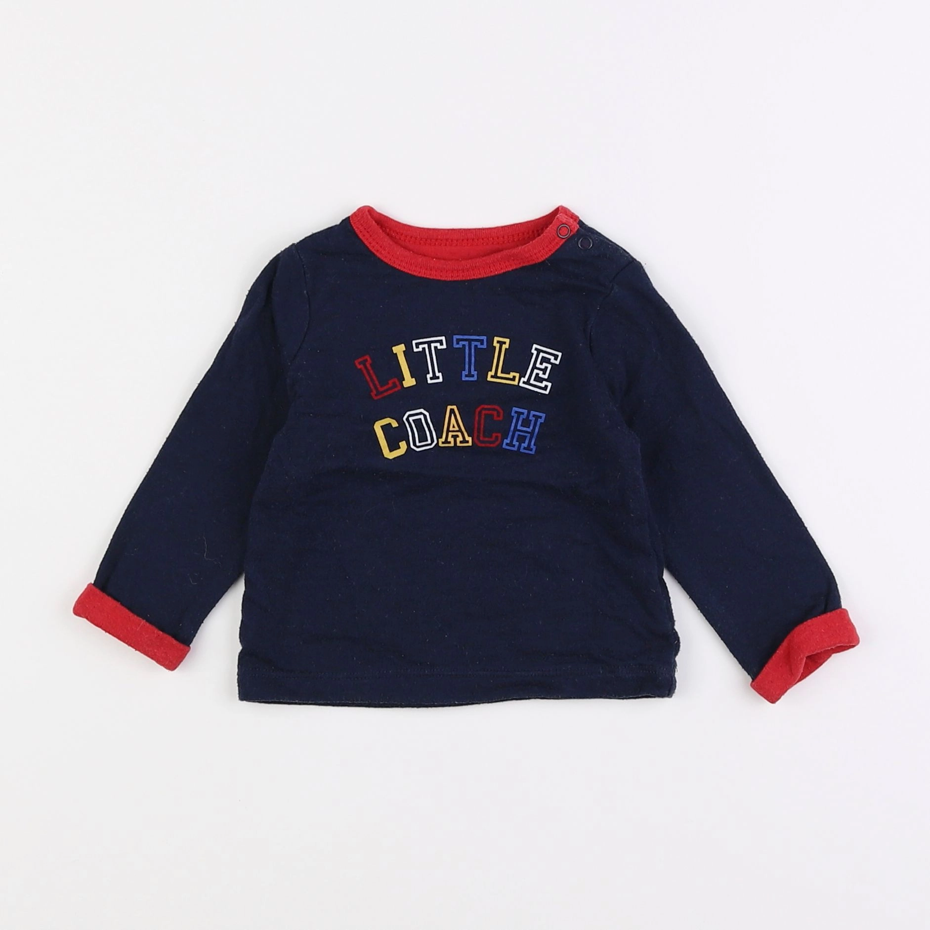 Vertbaudet - tee-shirt bleu - 9 mois