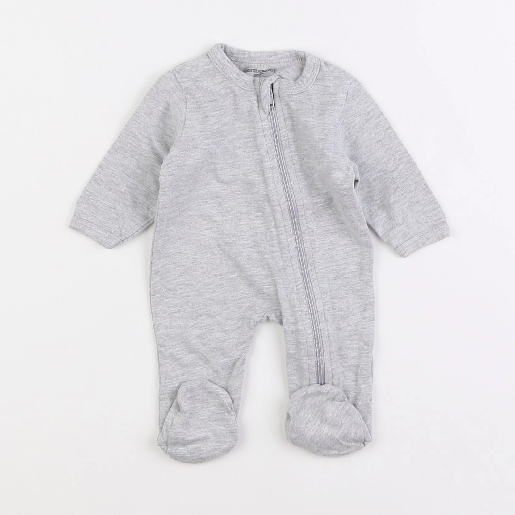 Vertbaudet - pyjama coton gris - 0 mois