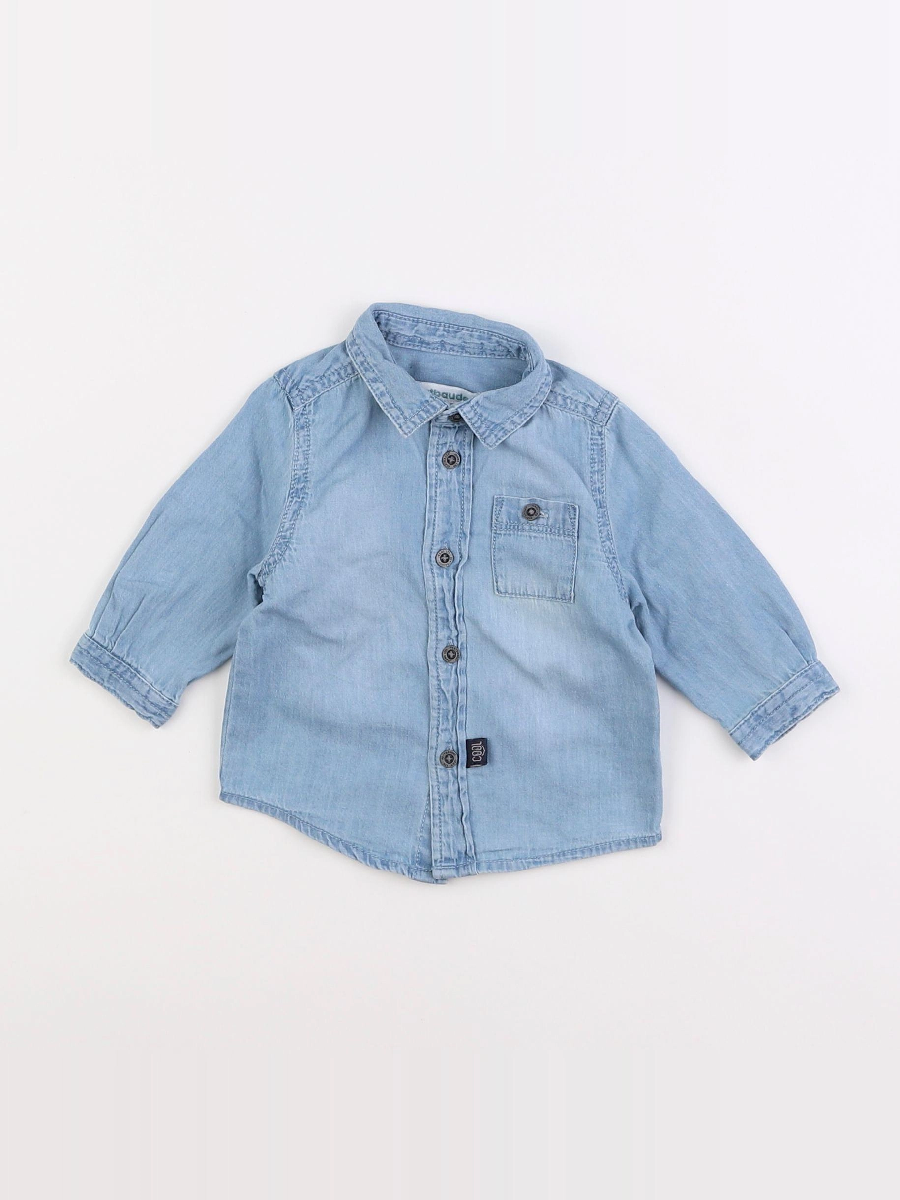 Vertbaudet - chemise bleu - 3 mois