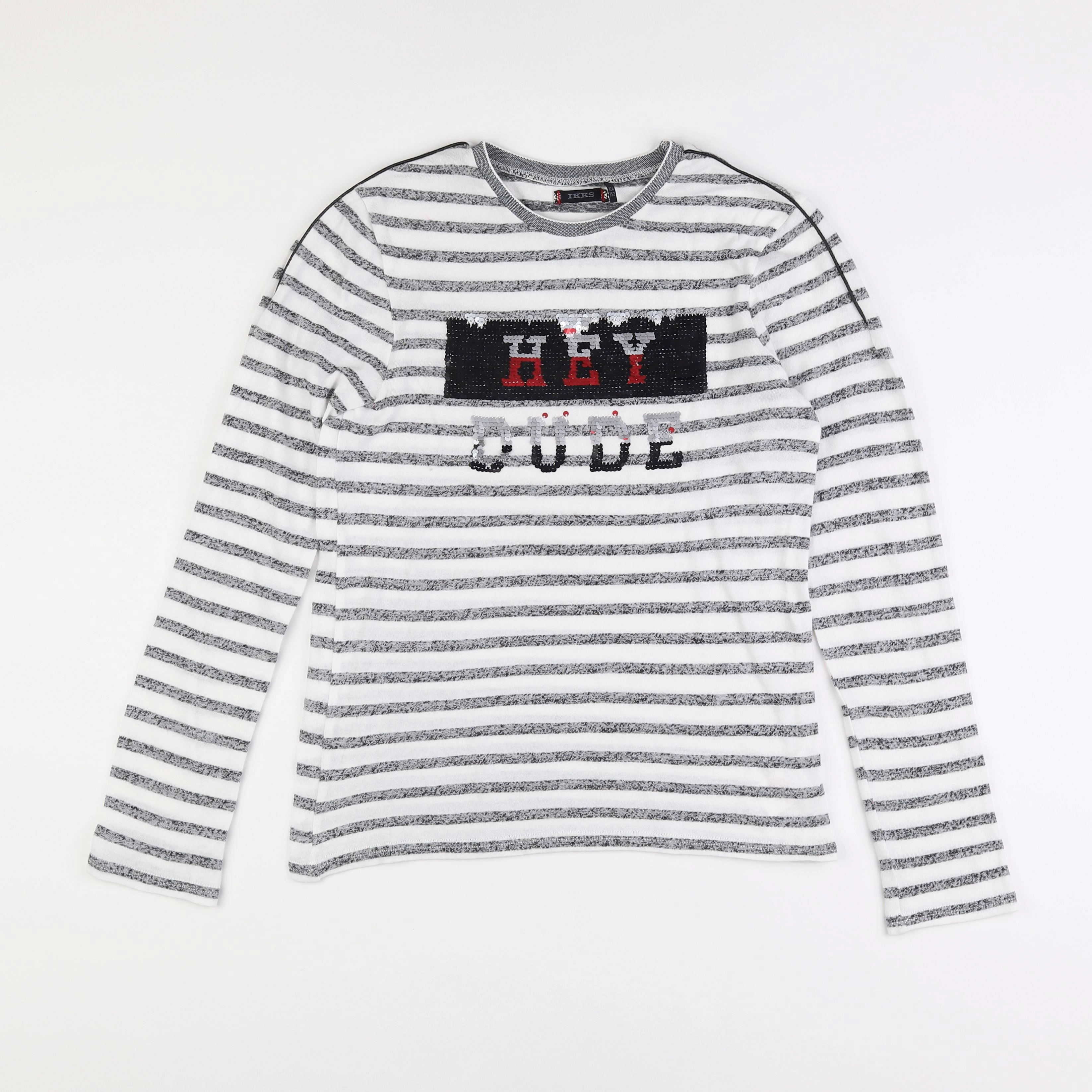IKKS - tee-shirt gris, blanc - 12 ans