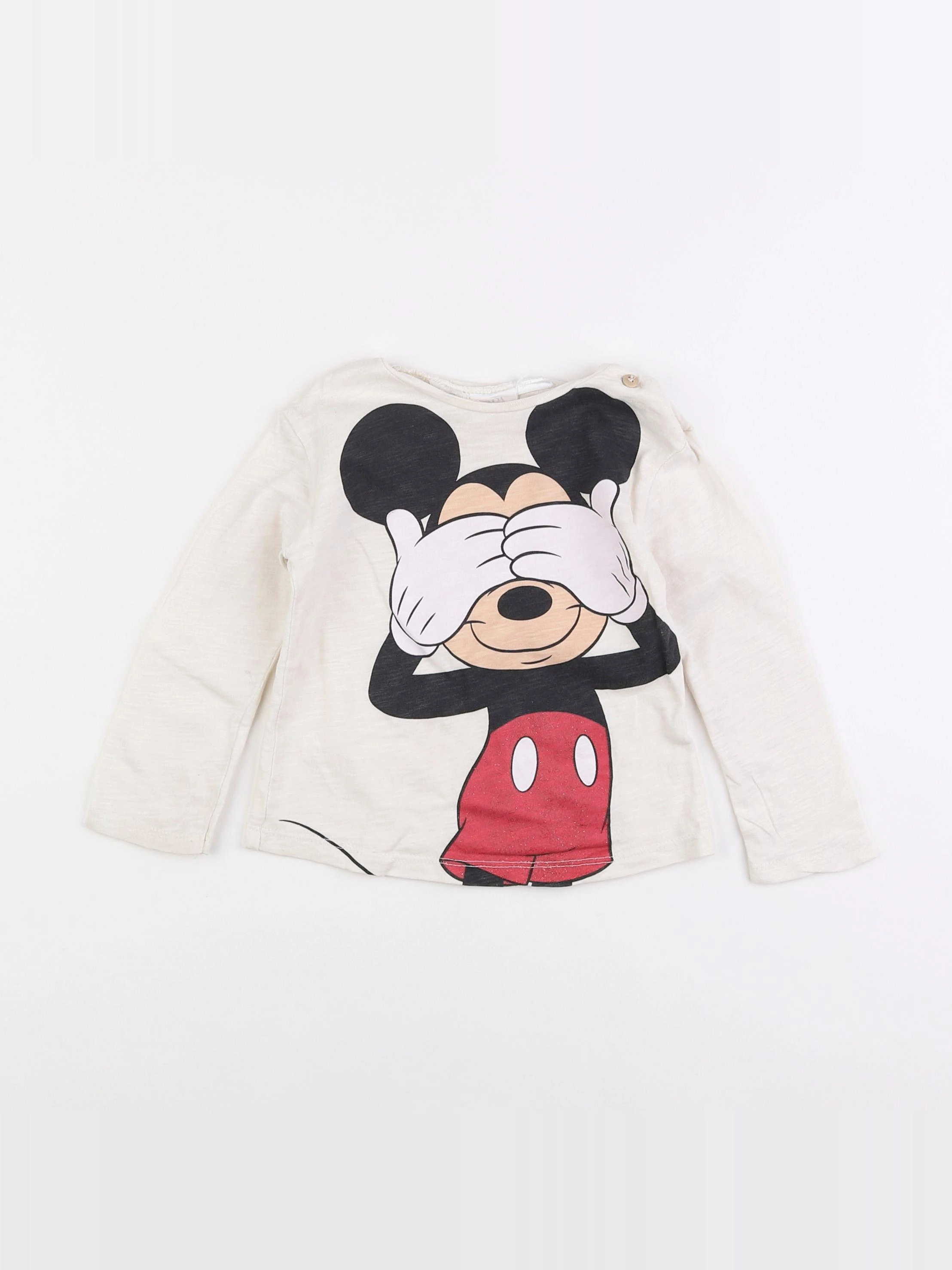 Zara - tee-shirt beige - 12/18 mois