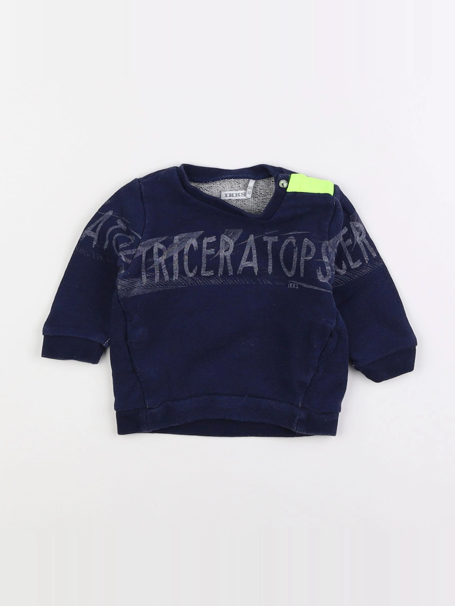 IKKS - sweat bleu - 6 mois
