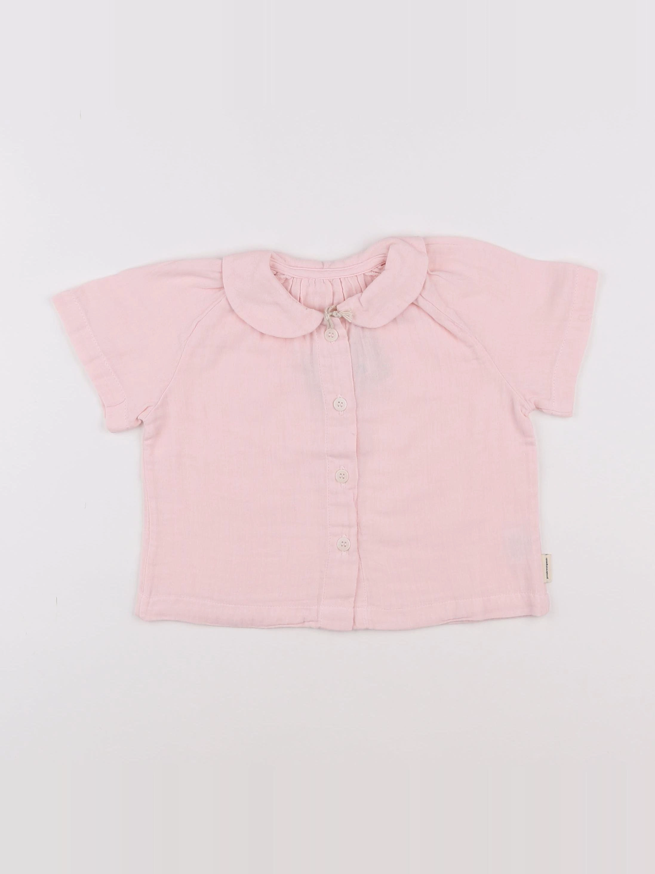 Poudre Organic - Blouse Ancolie Rose Quartz - 6 mois