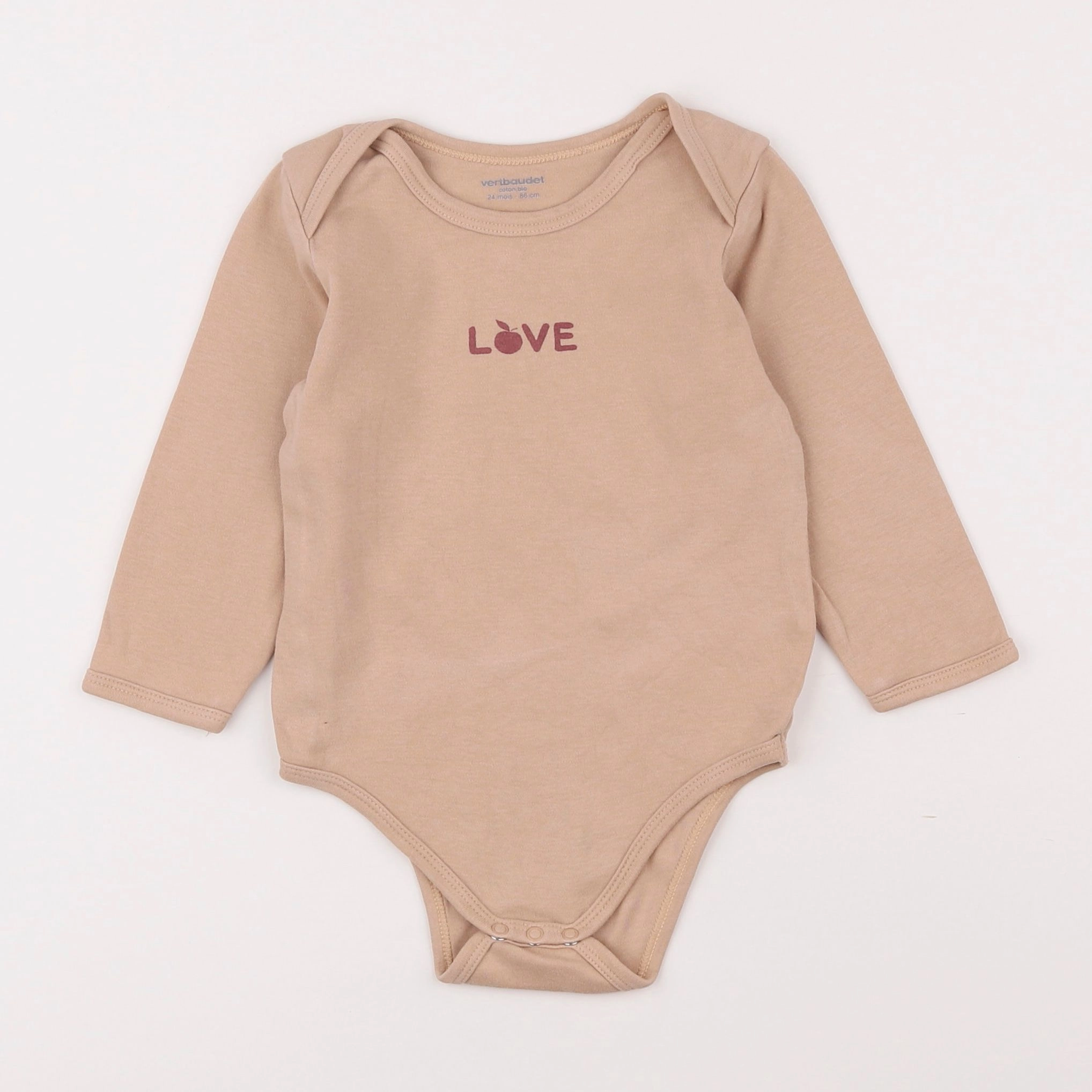 Vertbaudet - body beige - 2 ans