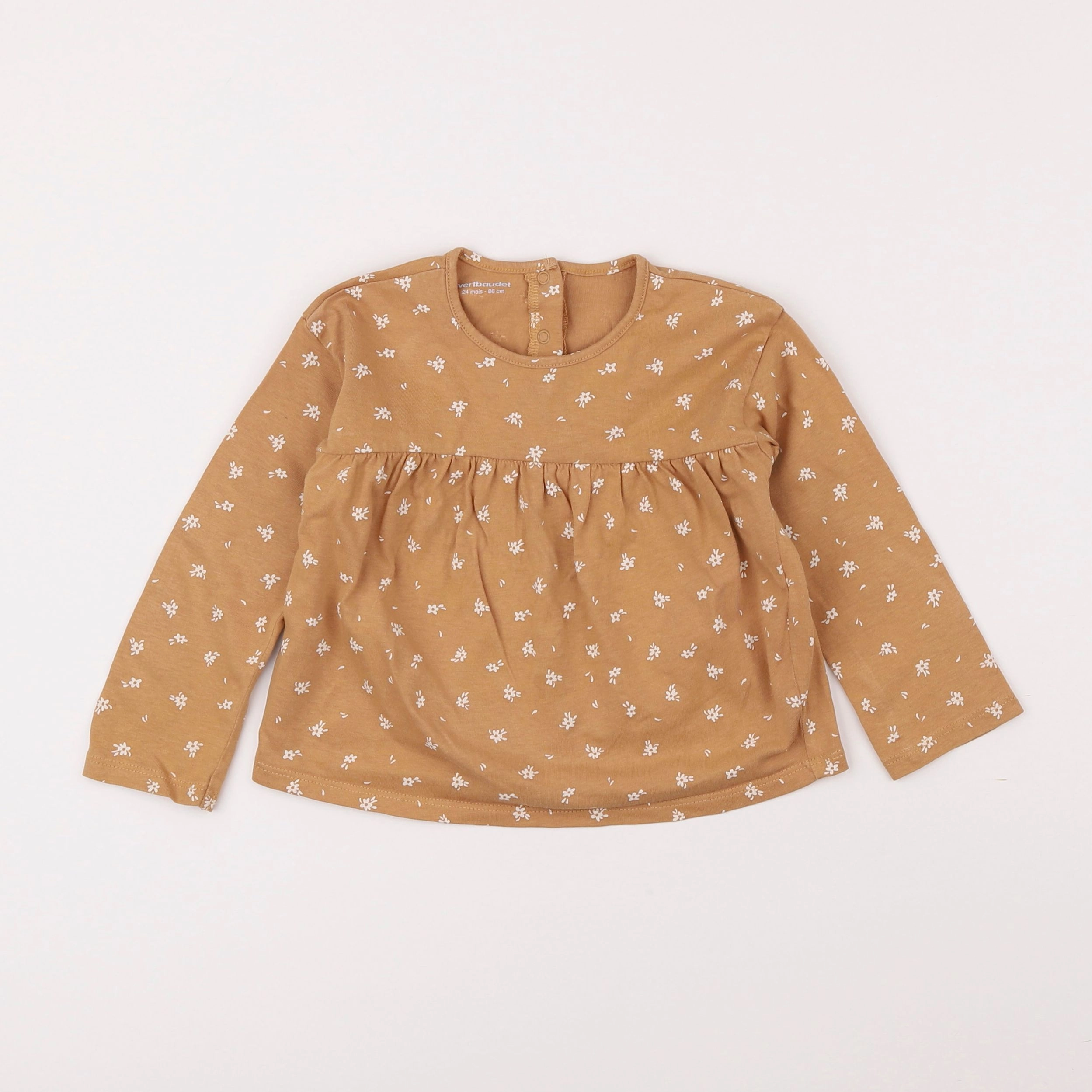 Vertbaudet - tee-shirt jaune - 2 ans