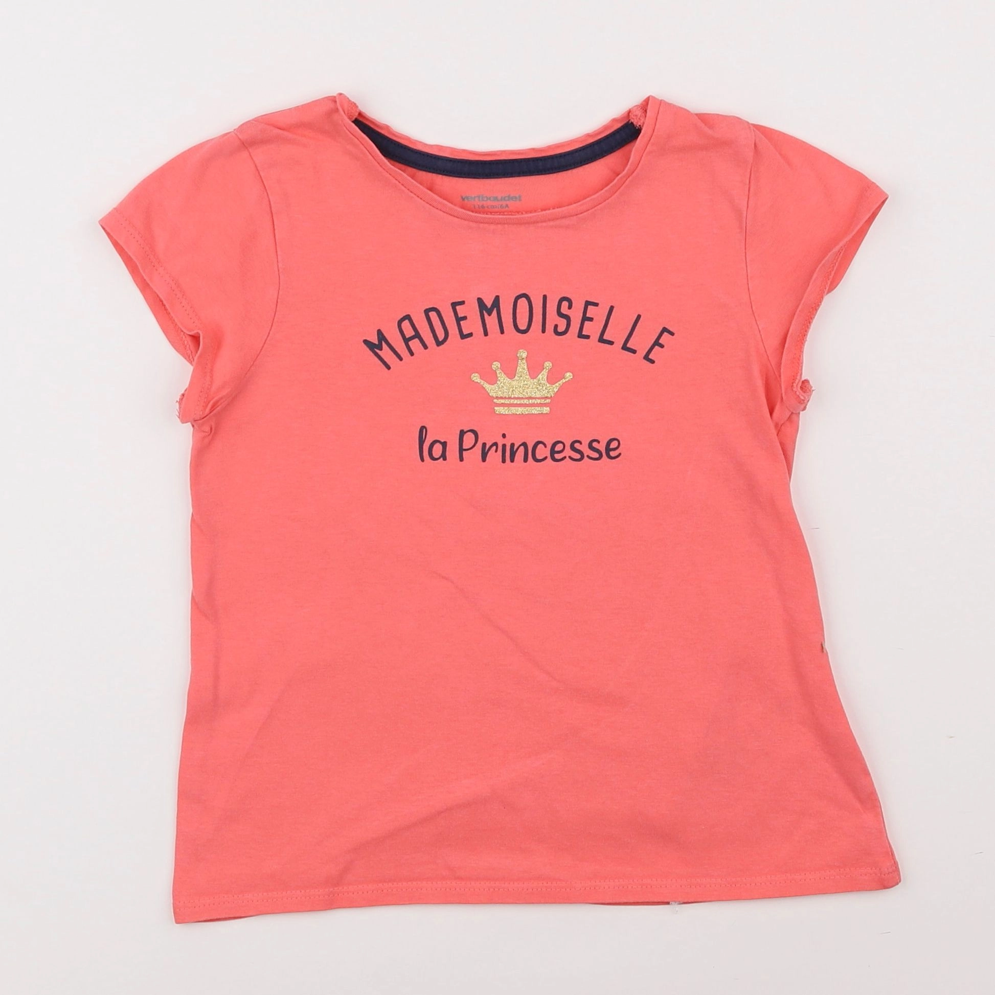 Vertbaudet - tee-shirt rose - 6 ans