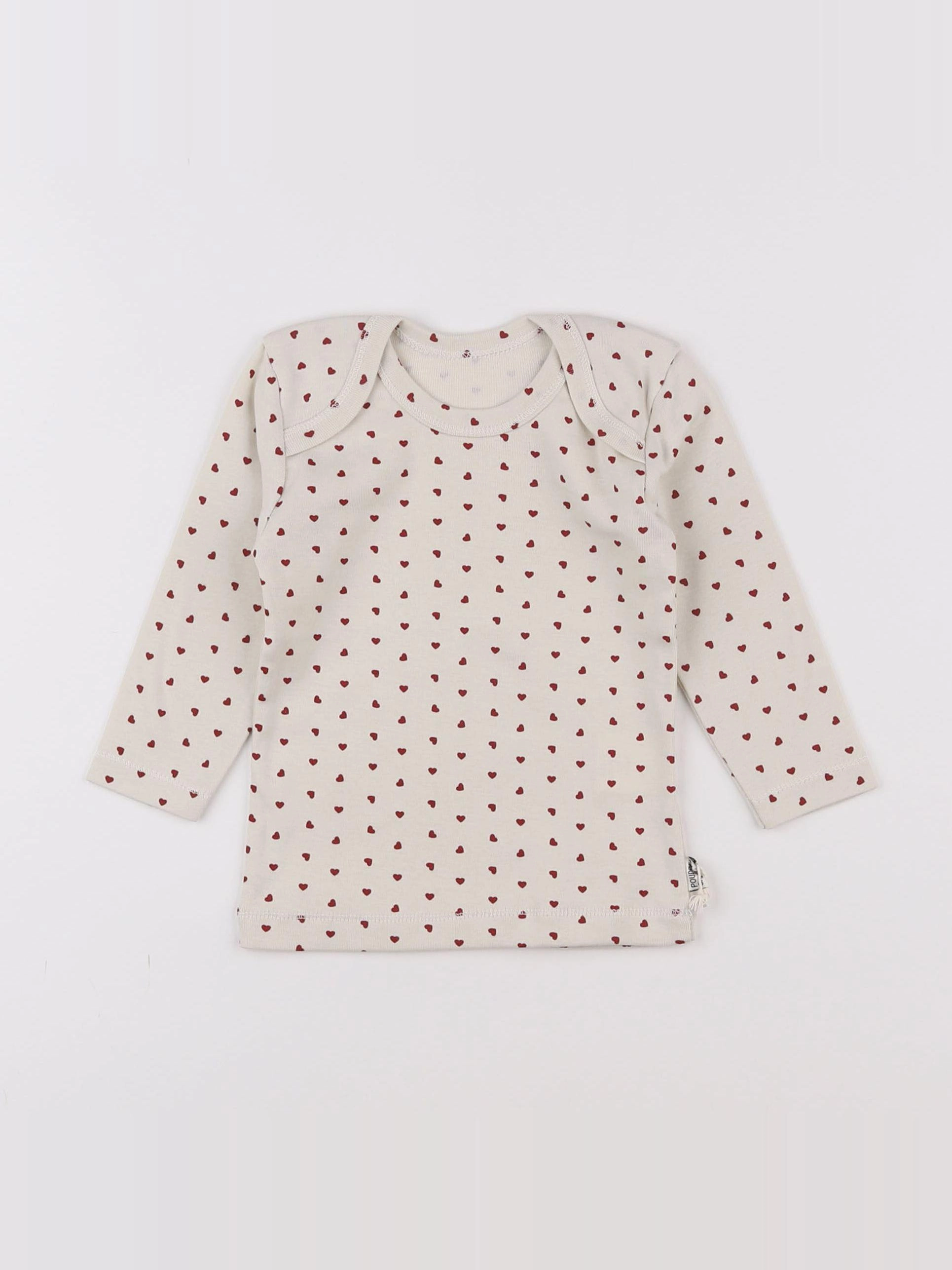 Poudre Organic - Tee-shirt Begonia Coeurs Lipstick - 12 mois