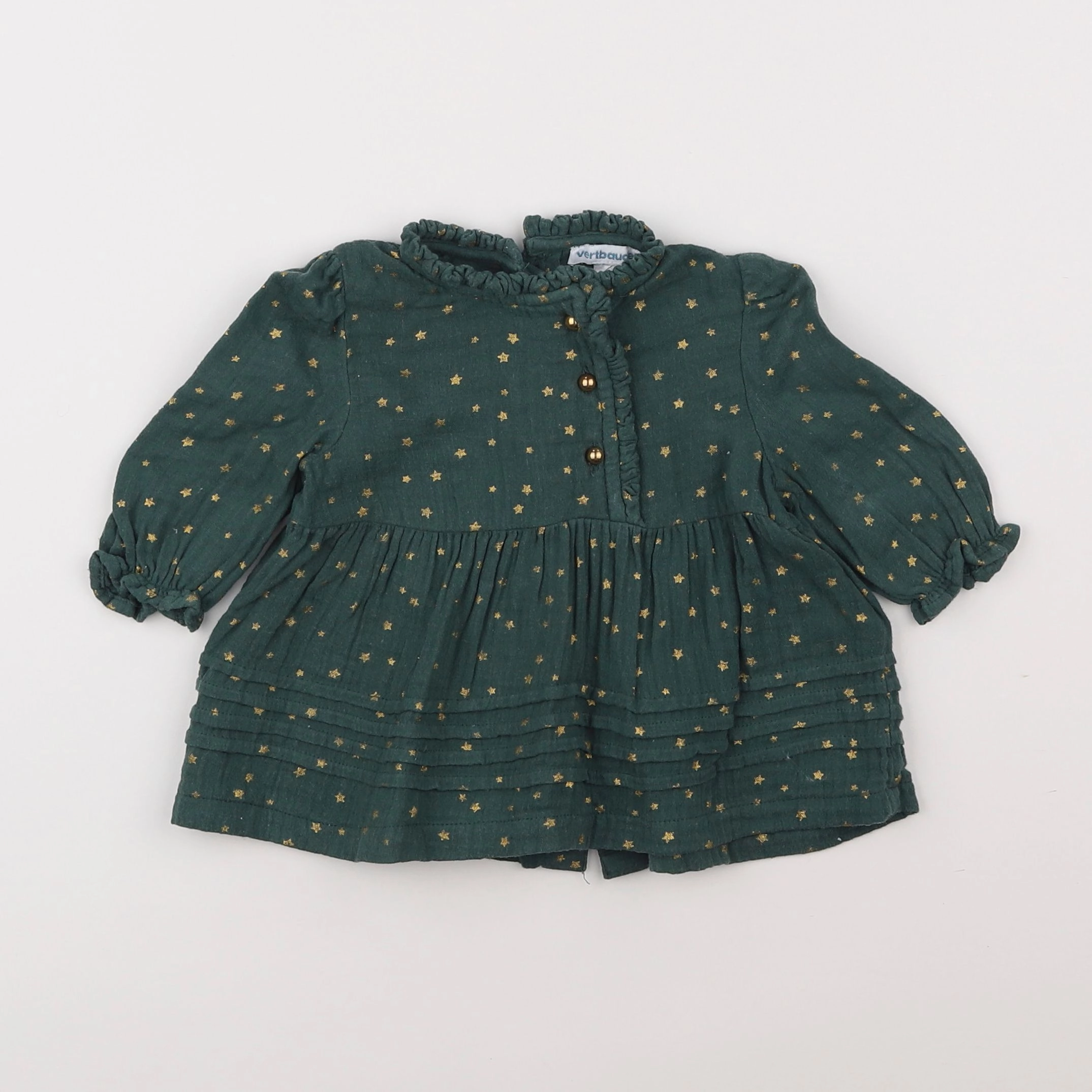 Vertbaudet - robe vert - 3 mois