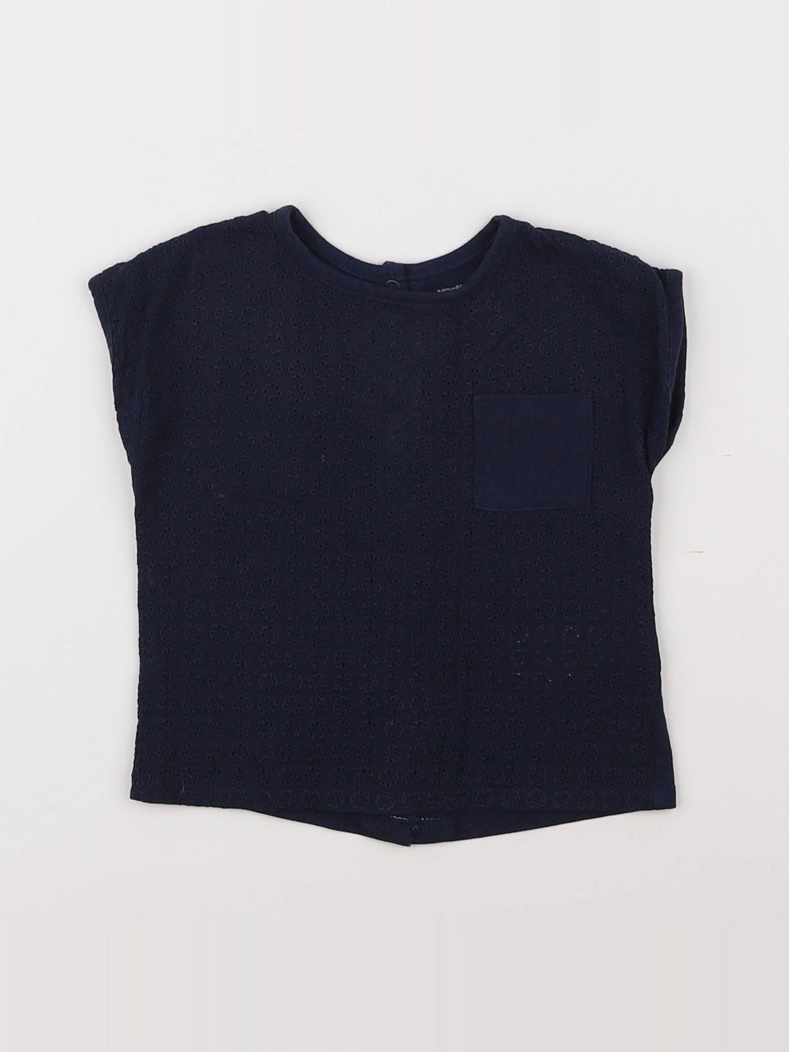 Vertbaudet - tee-shirt bleu - 6 mois