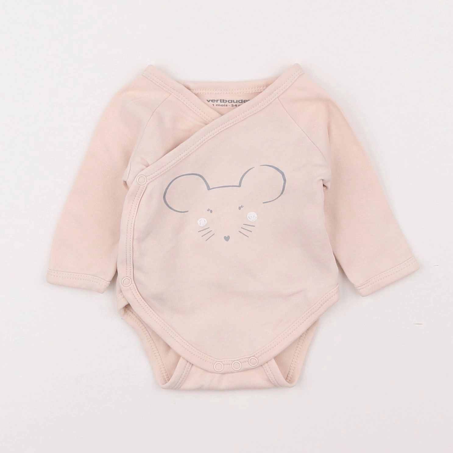 Vertbaudet - body rose - 1 mois