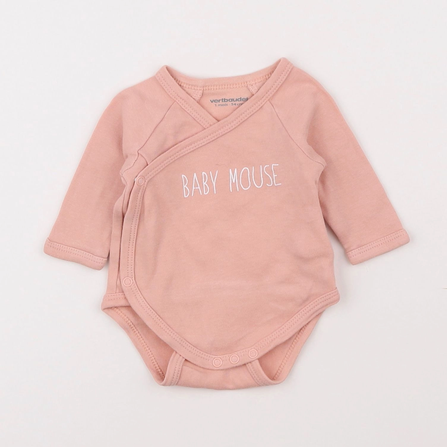 Vertbaudet - body rose - 1 mois