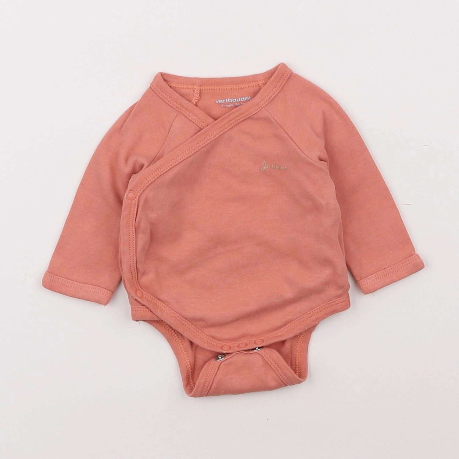Vertbaudet - body rose - 0 mois