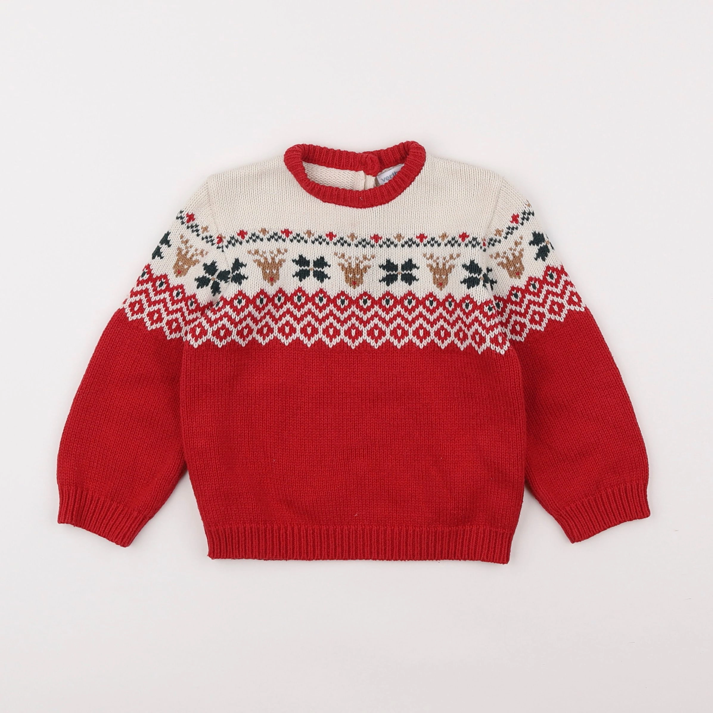 Vertbaudet - pull rouge - 2 ans