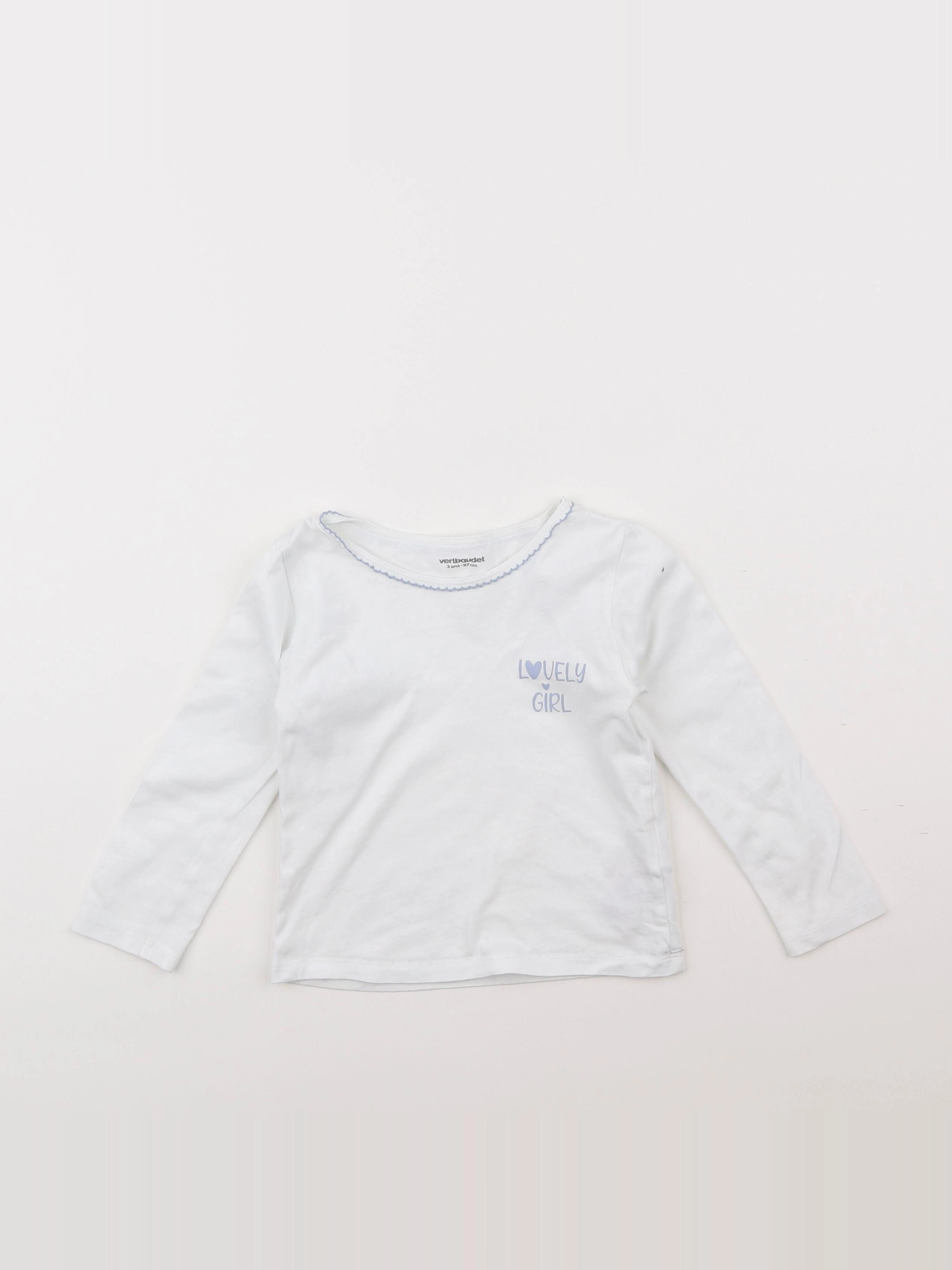 Vertbaudet - maillot de corps blanc - 3 ans
