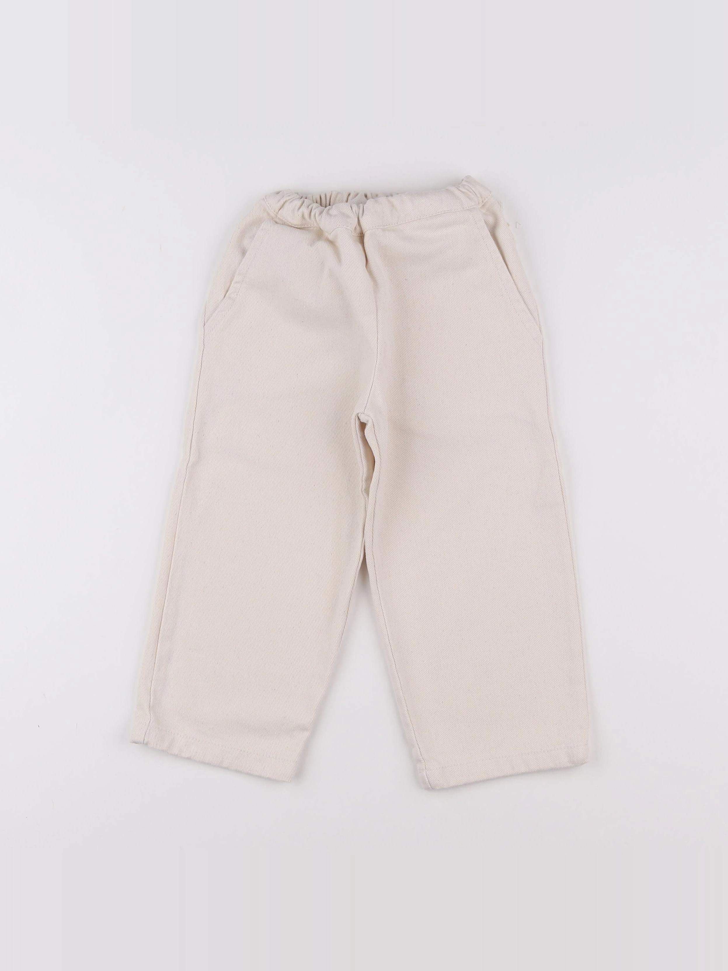 Poudre Organic - Pantalon Pomelos denim écru - 9 mois