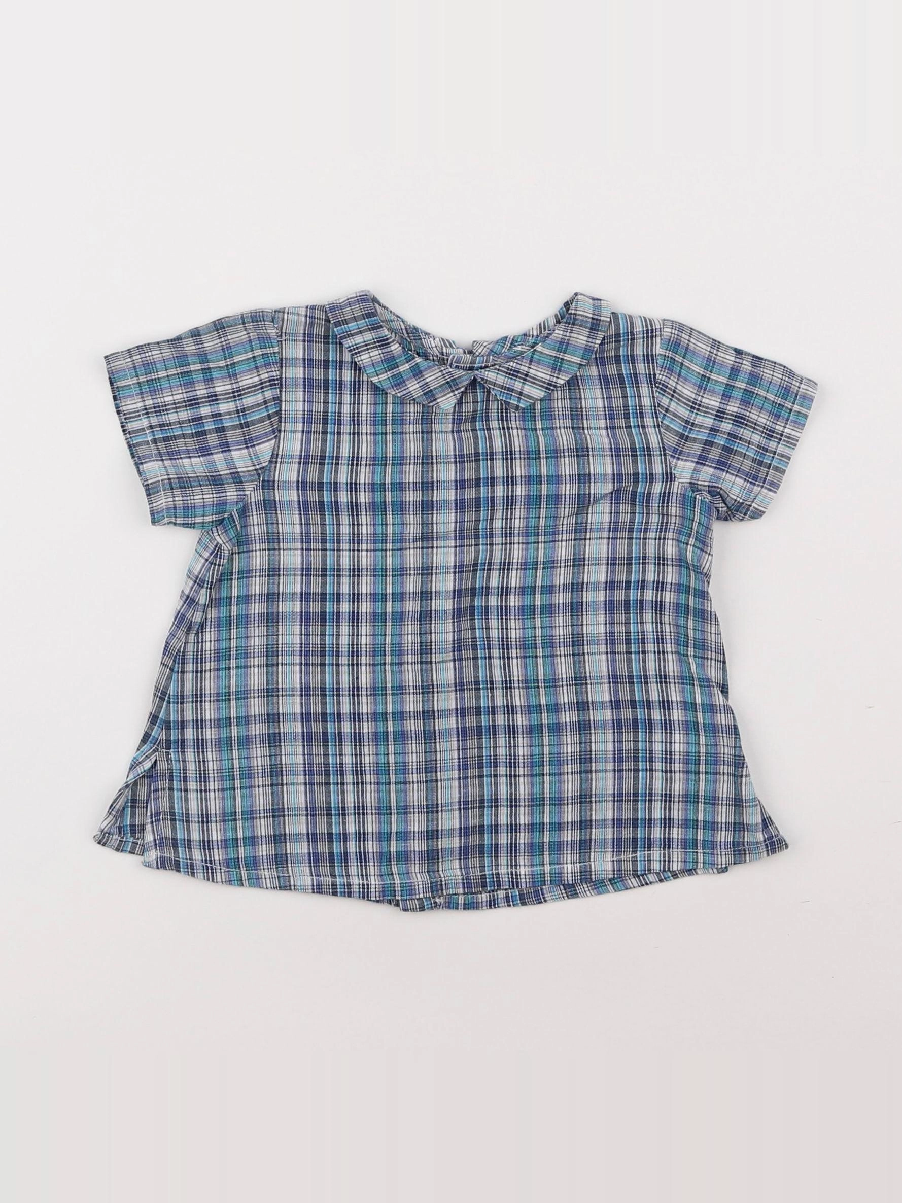 Boutchou - blouse bleu - 6 mois