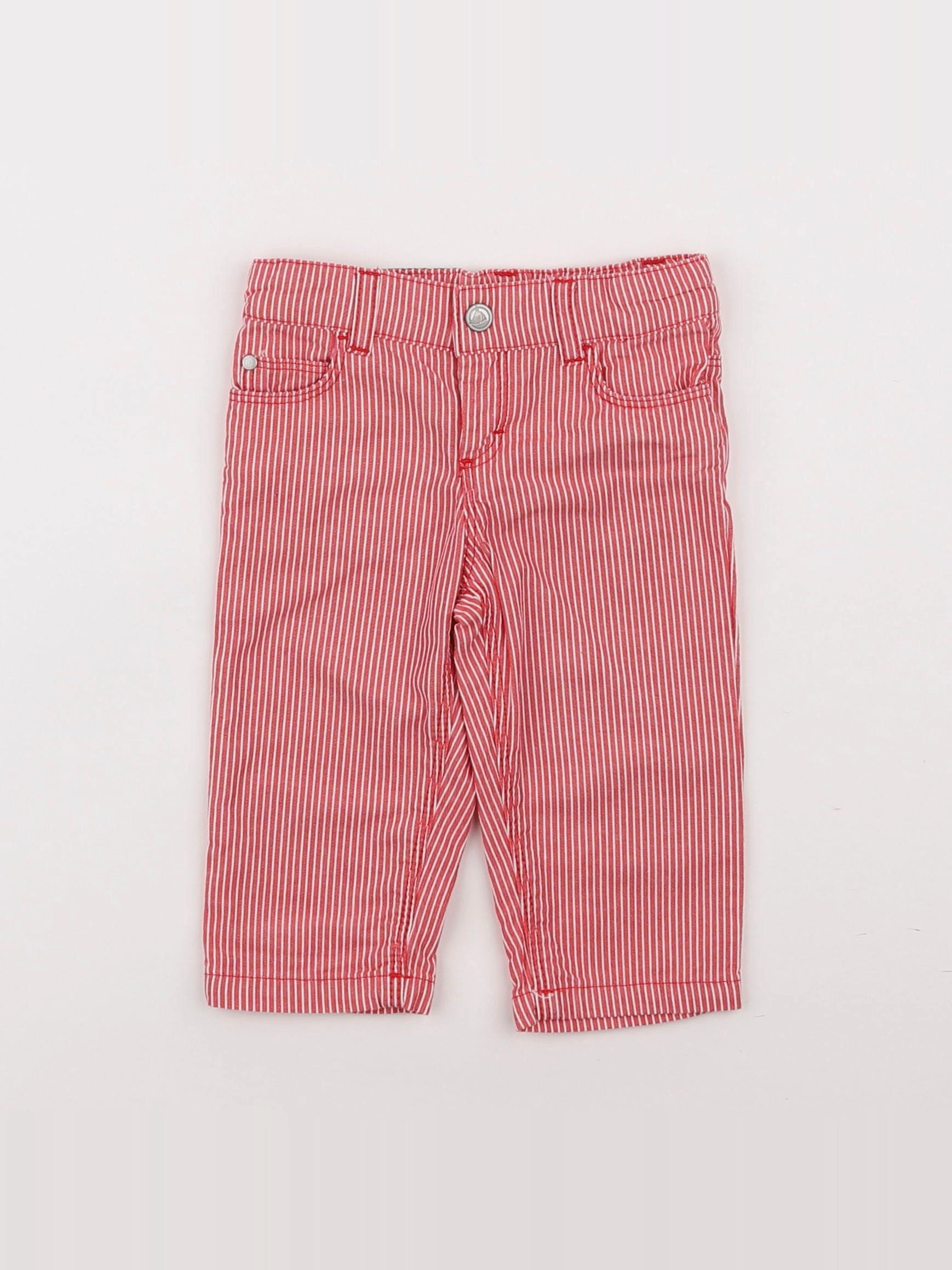 Petit Bateau - jean rouge - 6 mois