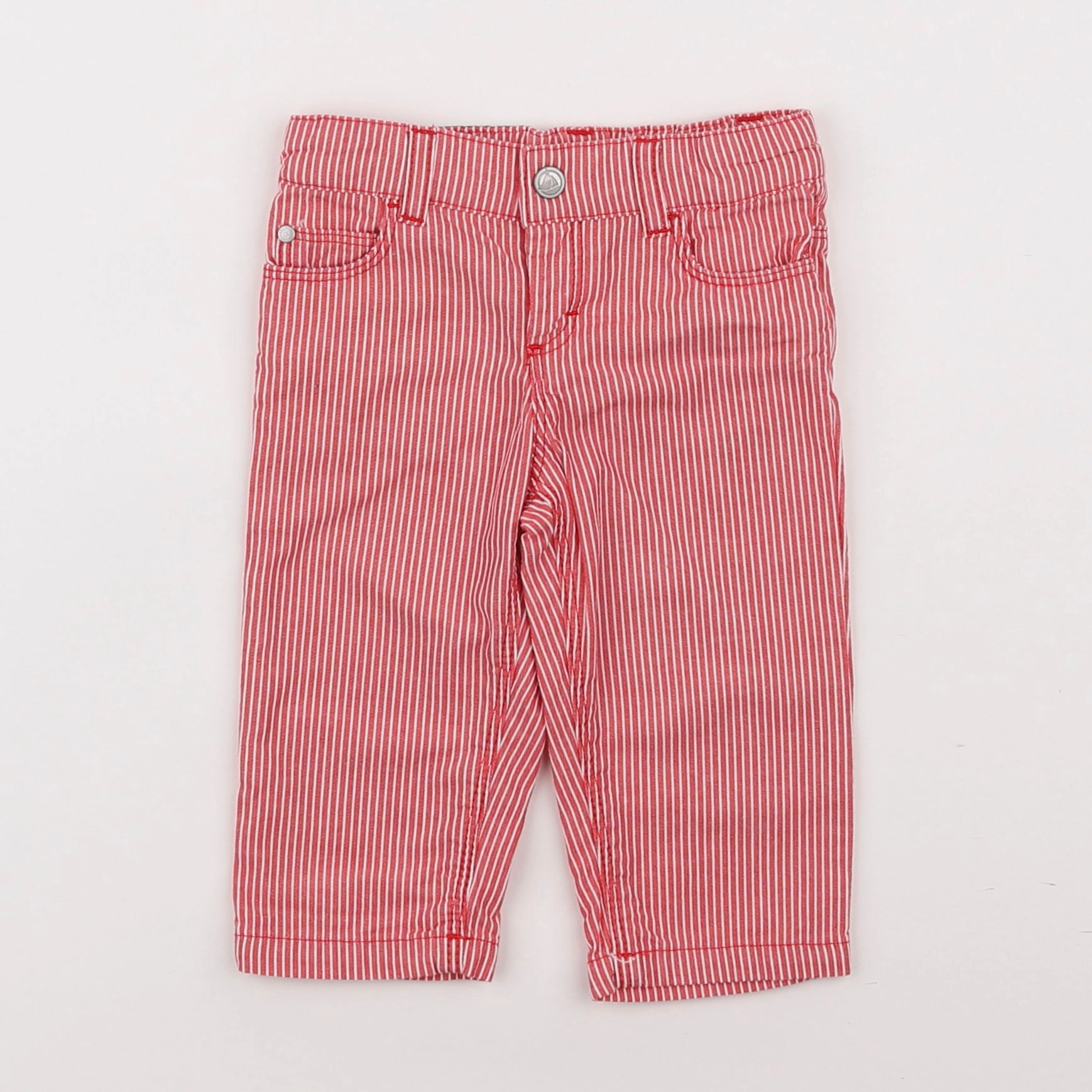 Petit Bateau - jean rouge - 6 mois