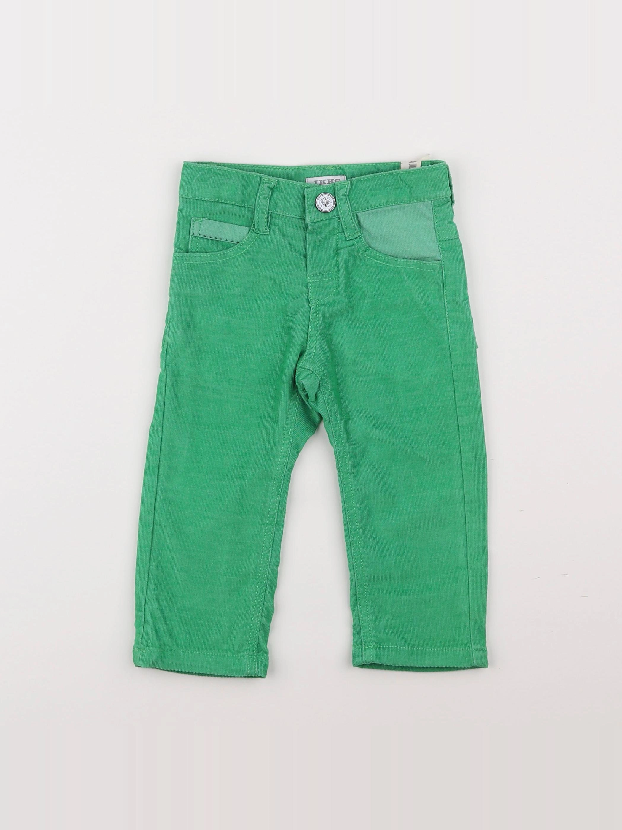 IKKS - pantalon vert - 12 mois