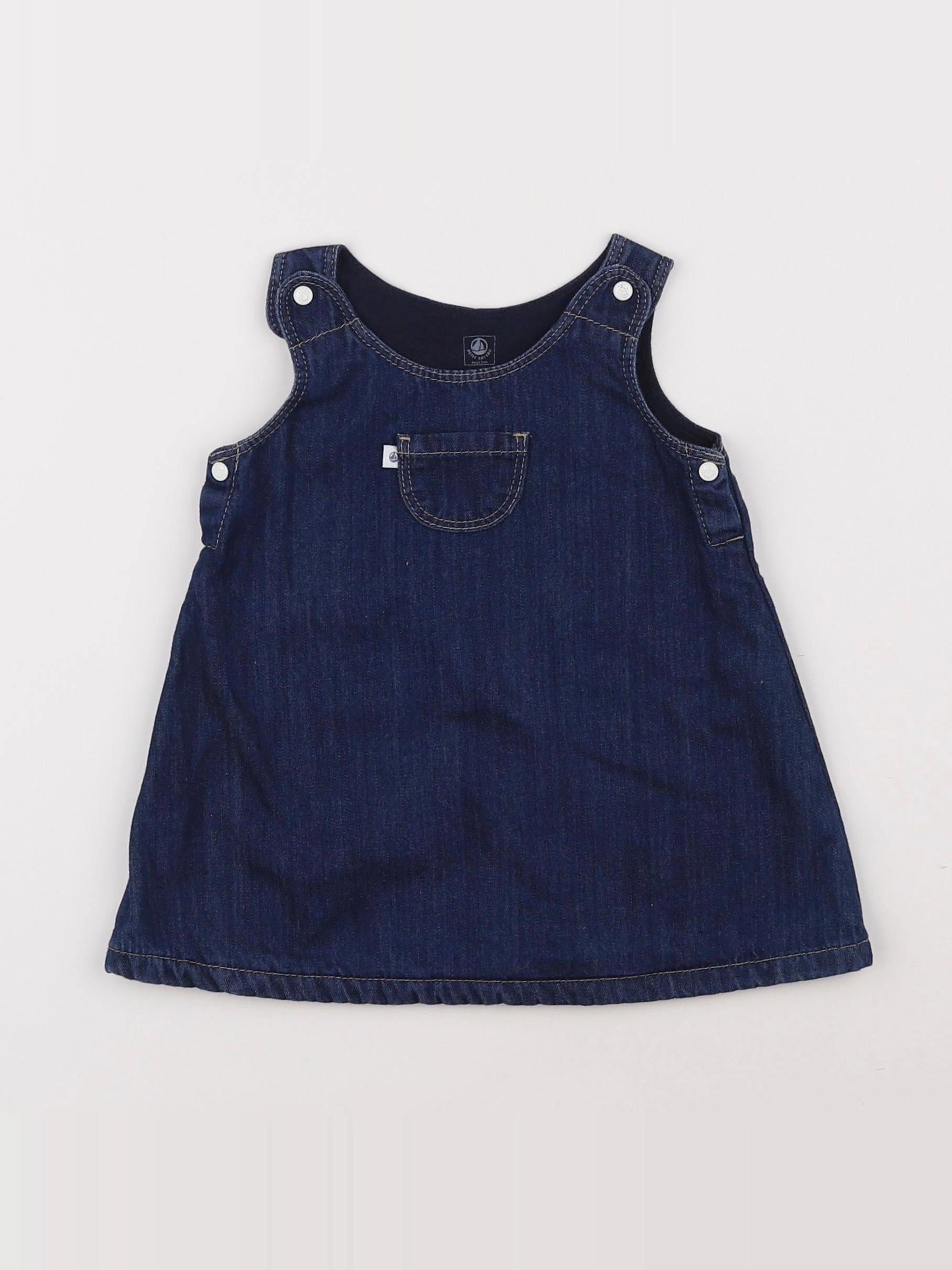 Petit Bateau - robe bleu - 6 mois