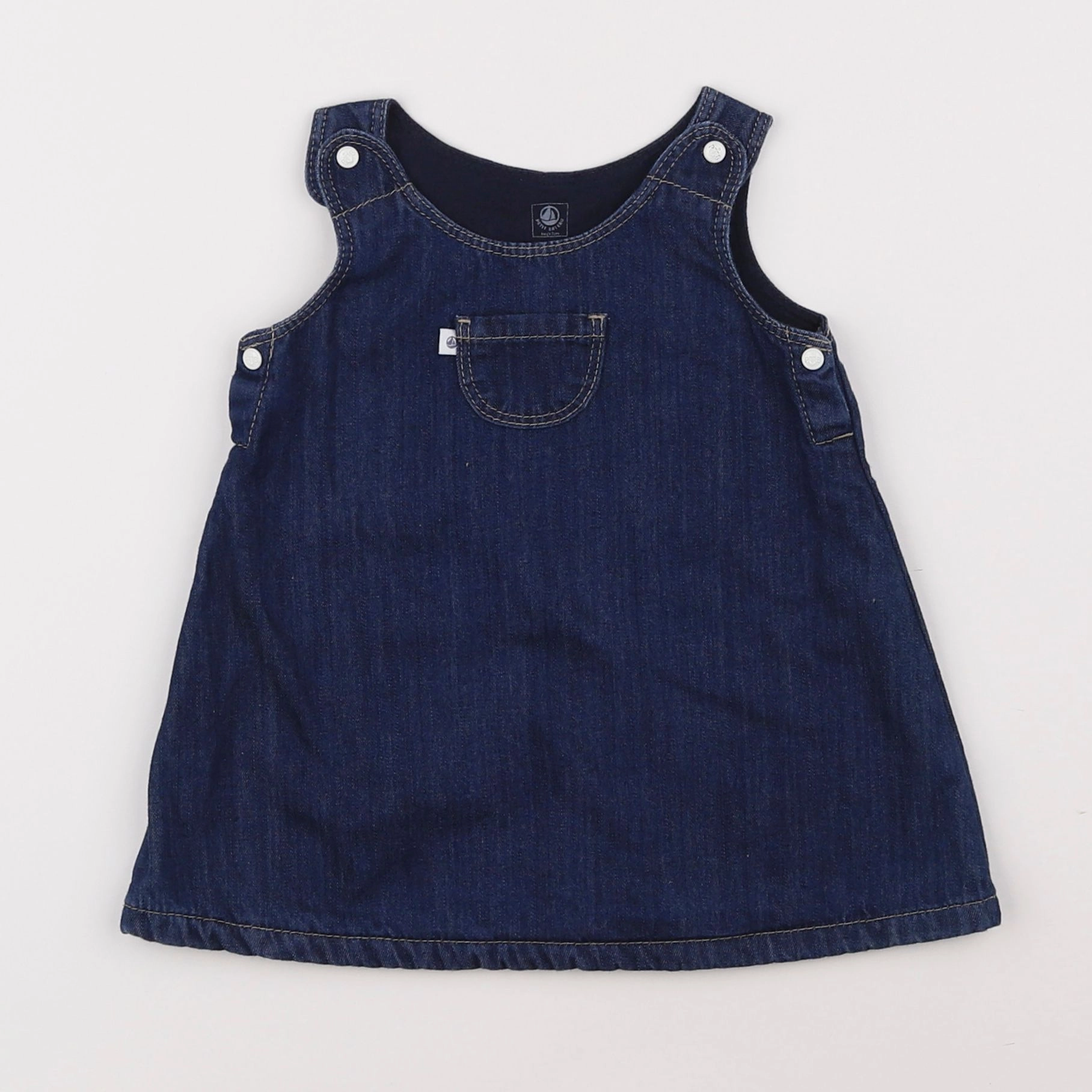 Petit Bateau - robe bleu - 6 mois