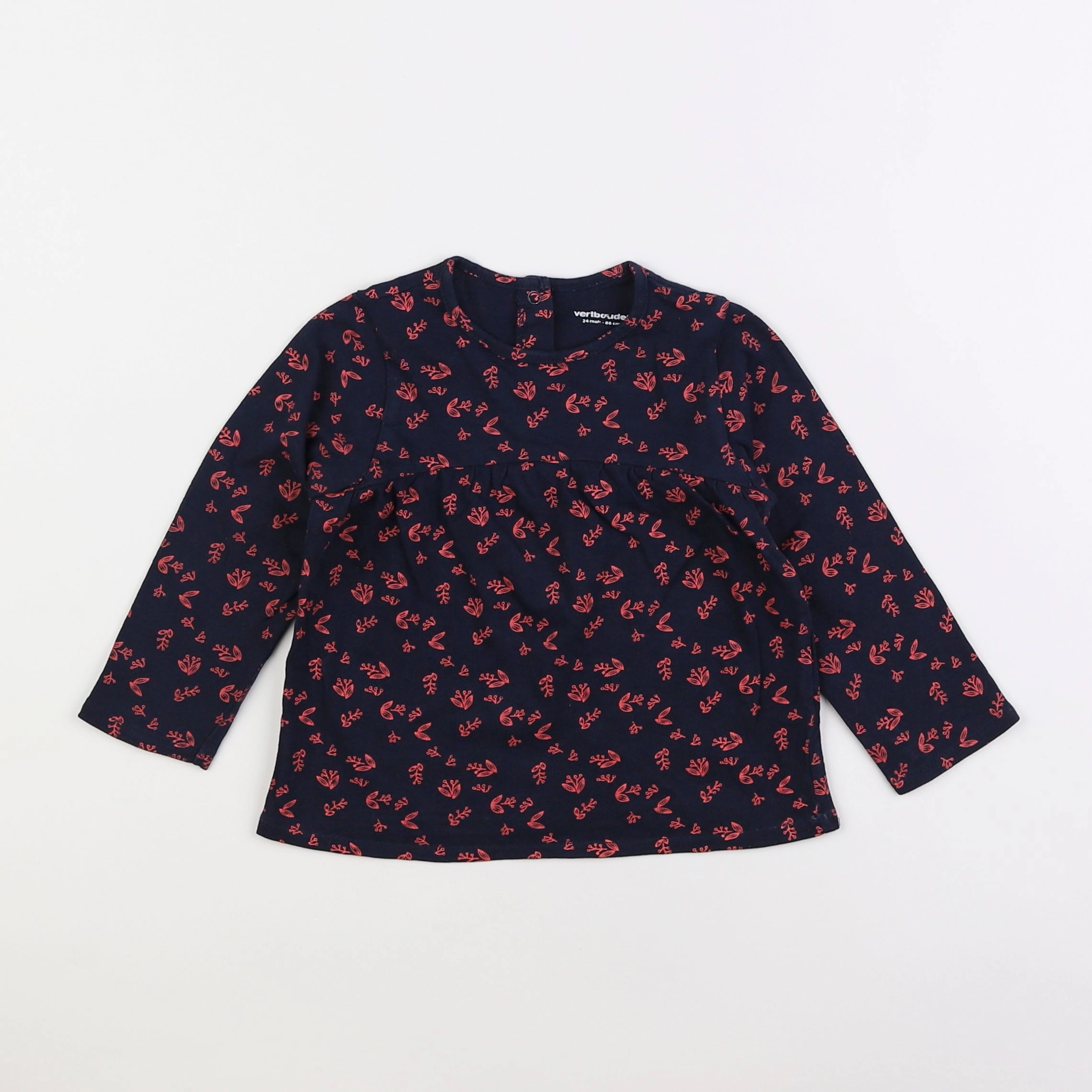Vertbaudet - tee-shirt bleu - 2 ans
